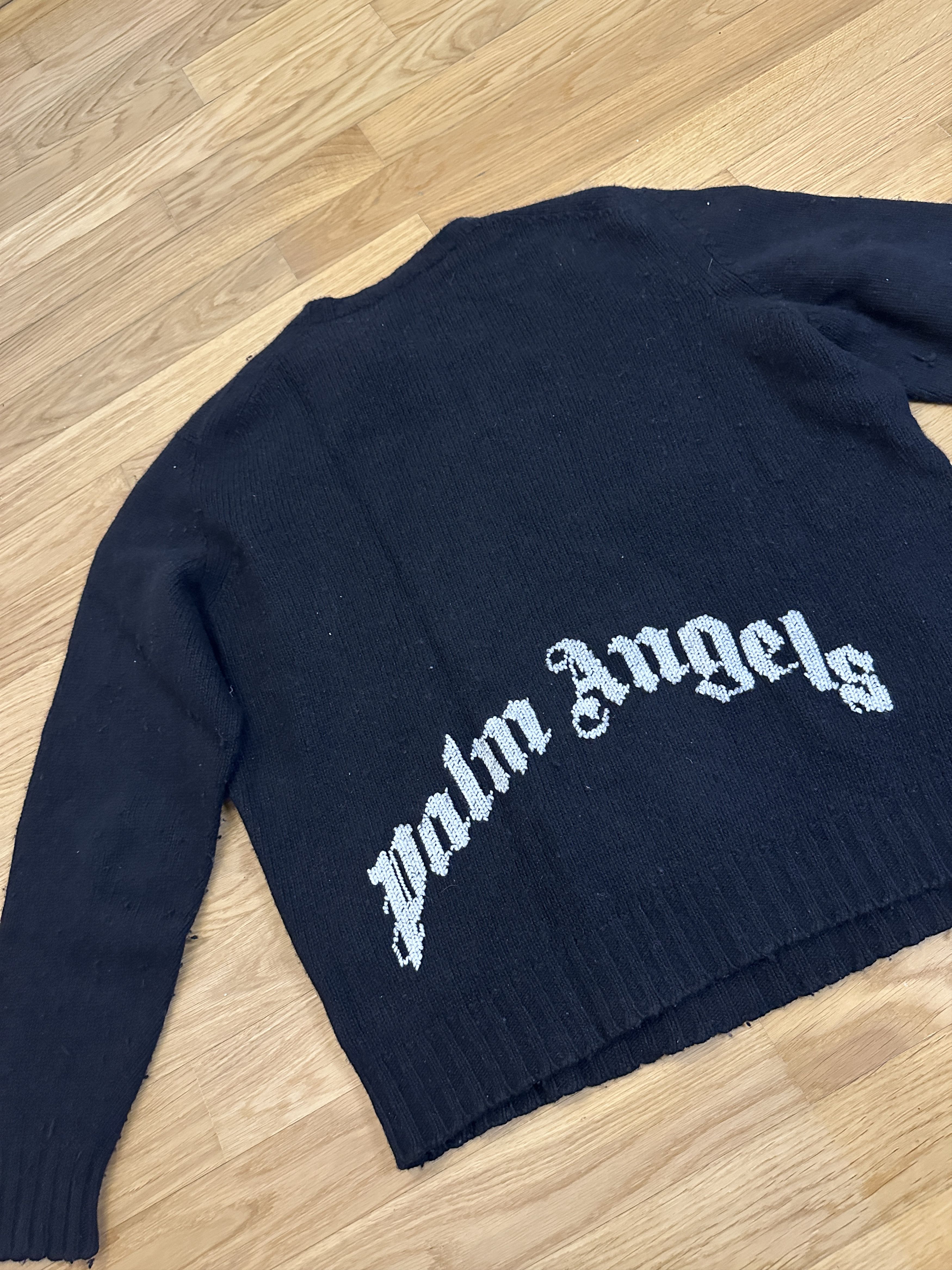 Palm Angels Palm Angels Back Logo Knitted Sweater Size US L / EU 52-54 / 3 - 4 Thumbnail