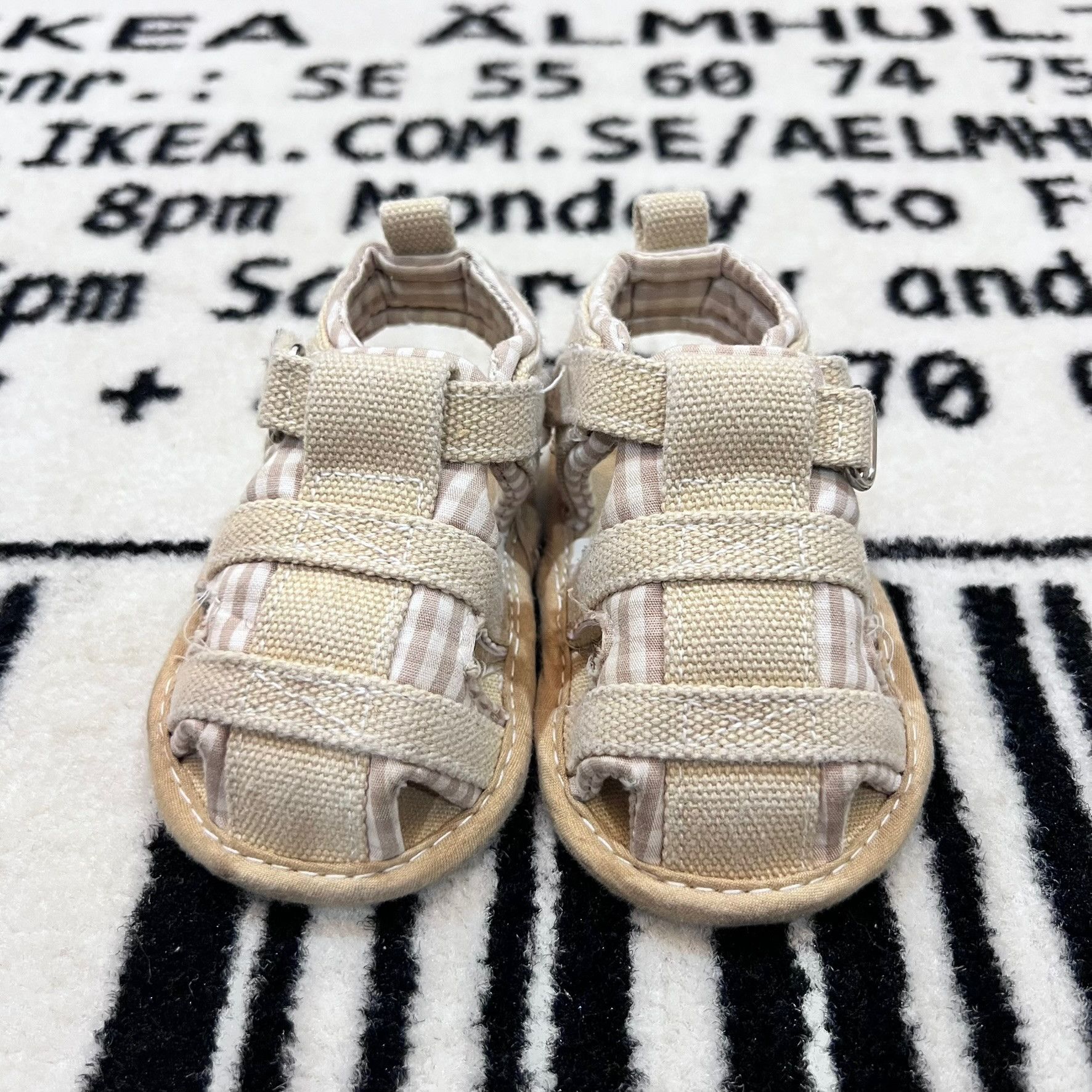 Other First Steps Canvas Hook & Loop Velcro Strap Baby Sandal Size US 5 / EU 37 - 2 Thumbnail
