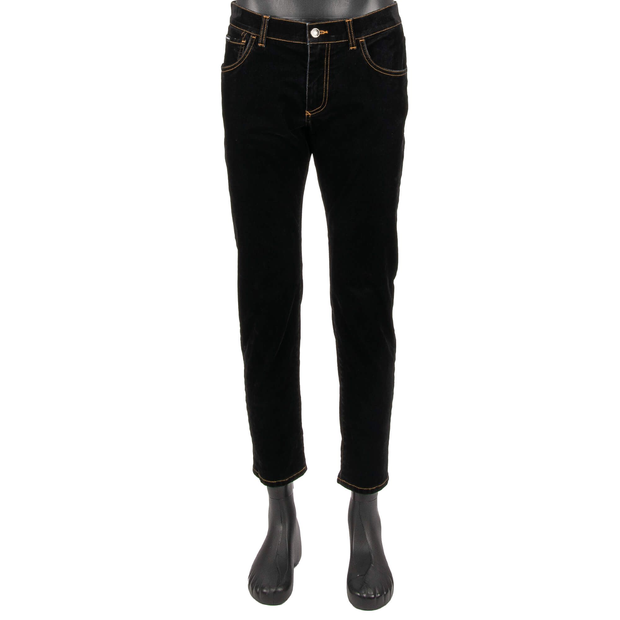 o1y0125 5-Pocket Velvet Pant in Black