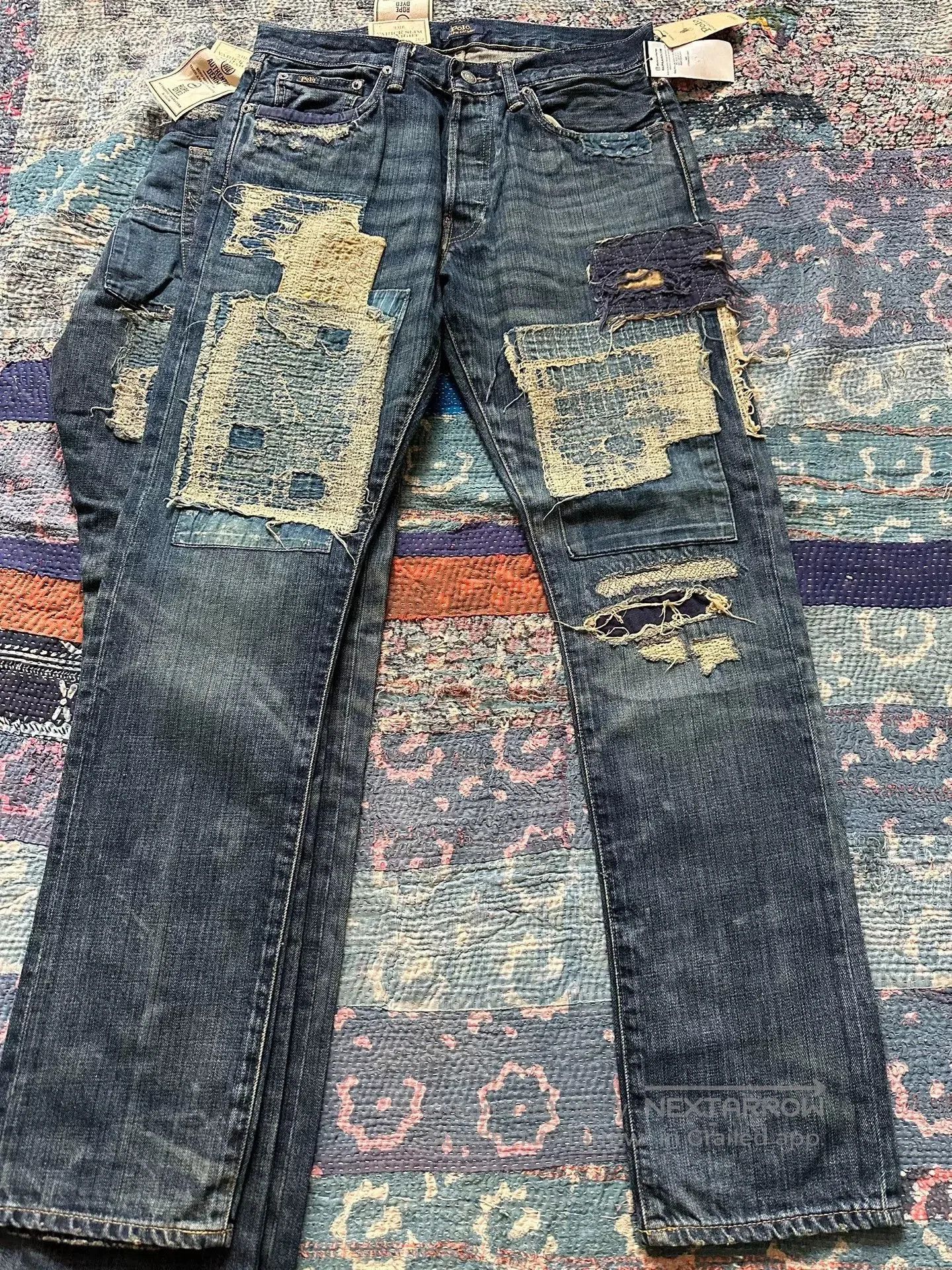 RRL Ralph Lauren ralph lauren boro distressed denim jeans. Size US 30 / EU 46 - 1 Thumbnail
