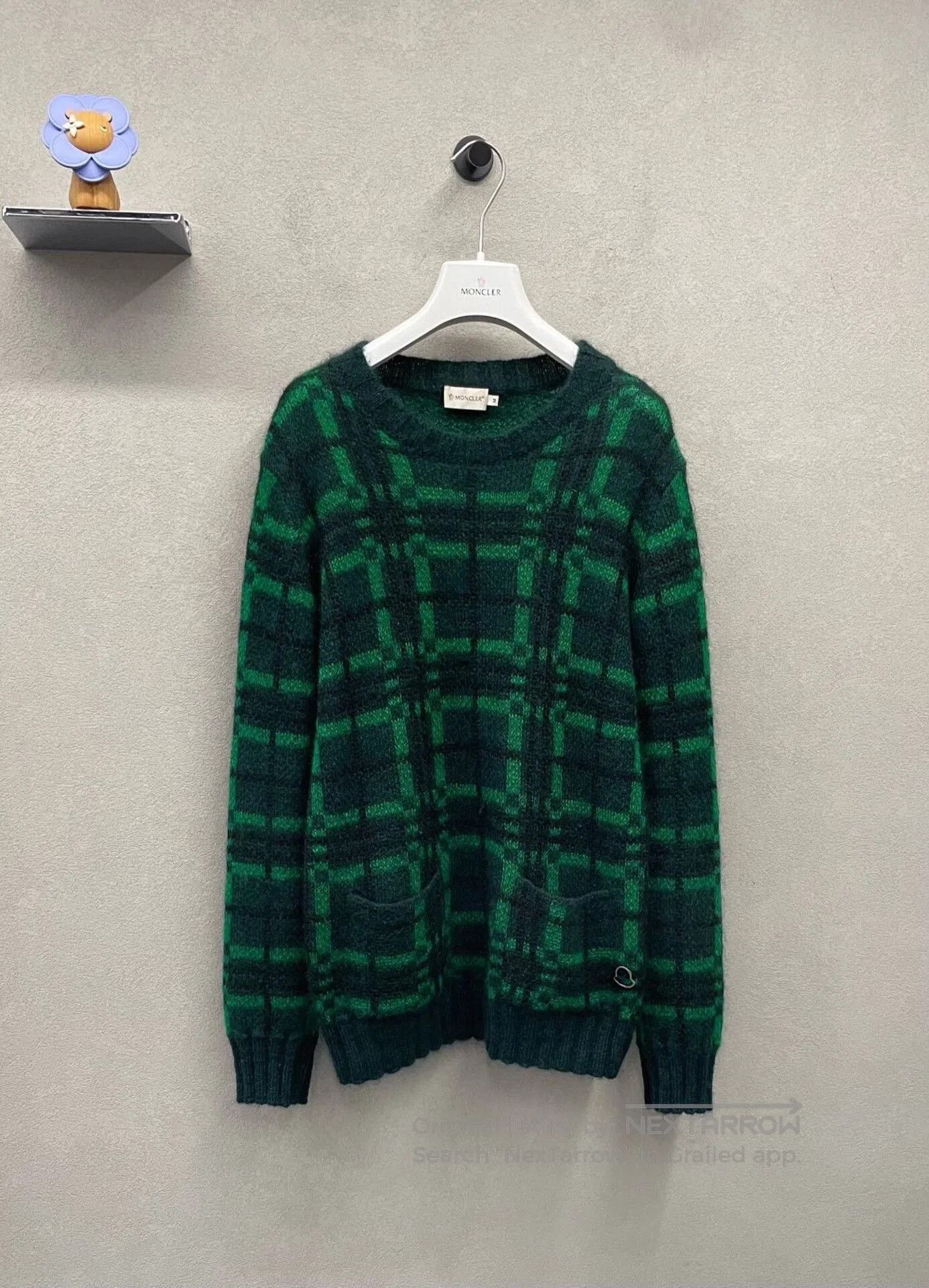 Moncler green plaid sweater by Moncler size M. Size US M / EU 48-50 / 2 - 1 Thumbnail