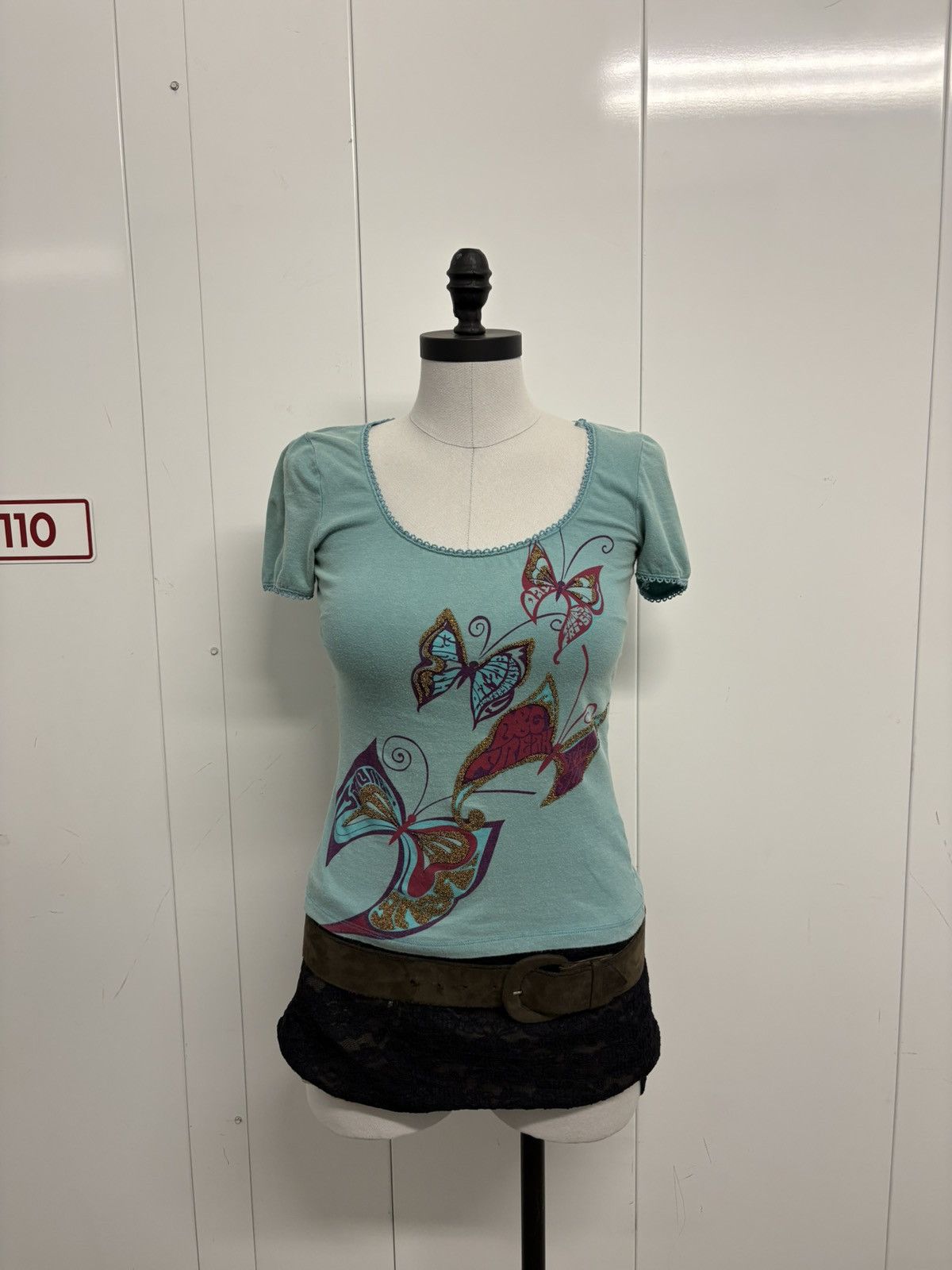 Dolce & Gabbana Dolce & Gabbana beaded butterfly milkmaid top Size XS / US 0-2 / IT 36-38 - 6 Thumbnail