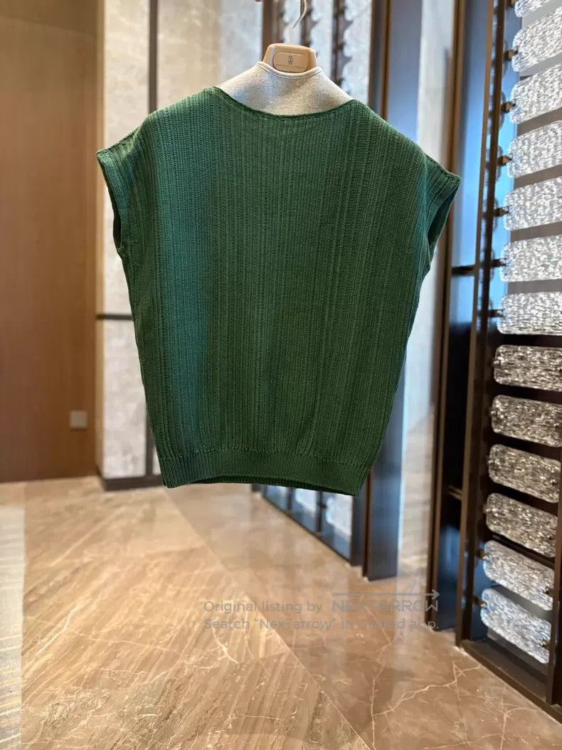 Hermes Hermes Green waistcoat sweater Size S / US 4 / IT 40 - 1 Thumbnail