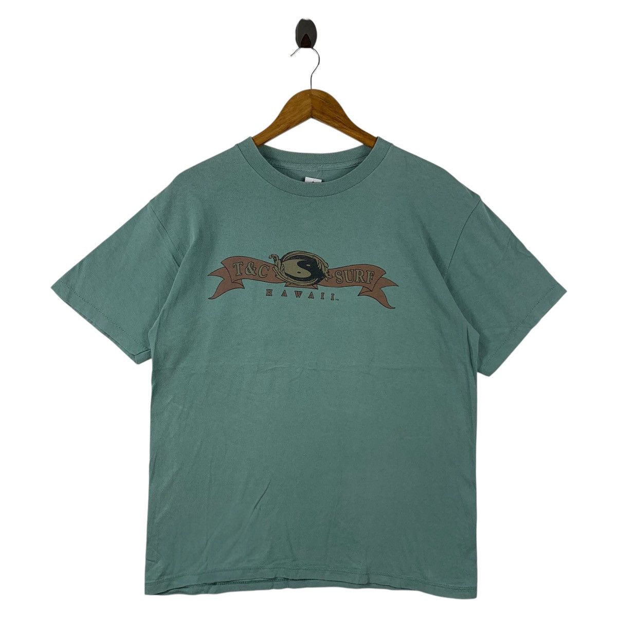 Vintage Vintage 90s TOWN & COUNTRY big back hit Surfing tee Size US M / EU 48-50 / 2 - 2 Thumbnail