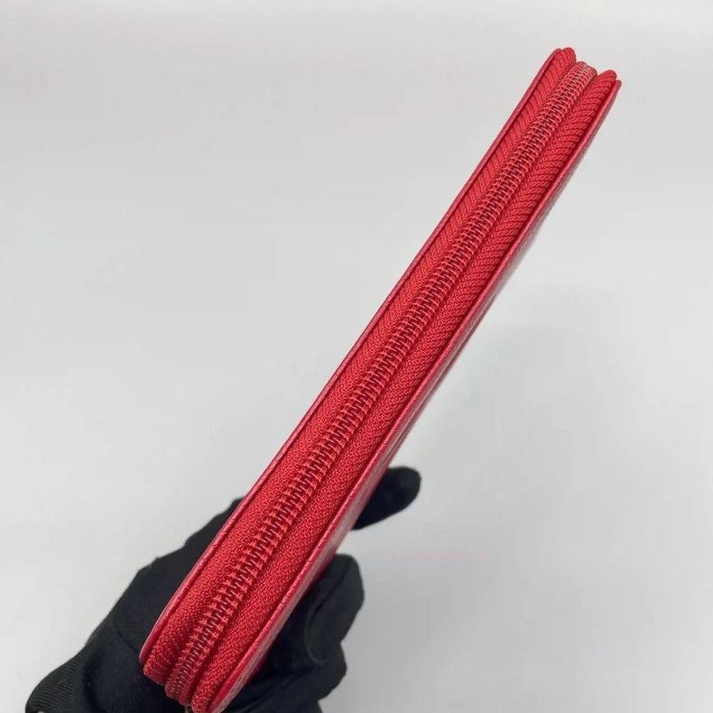 Chanel Chanel Long Wallet in Red Grain Leather -2505 Size ONE SIZE - 7 Thumbnail