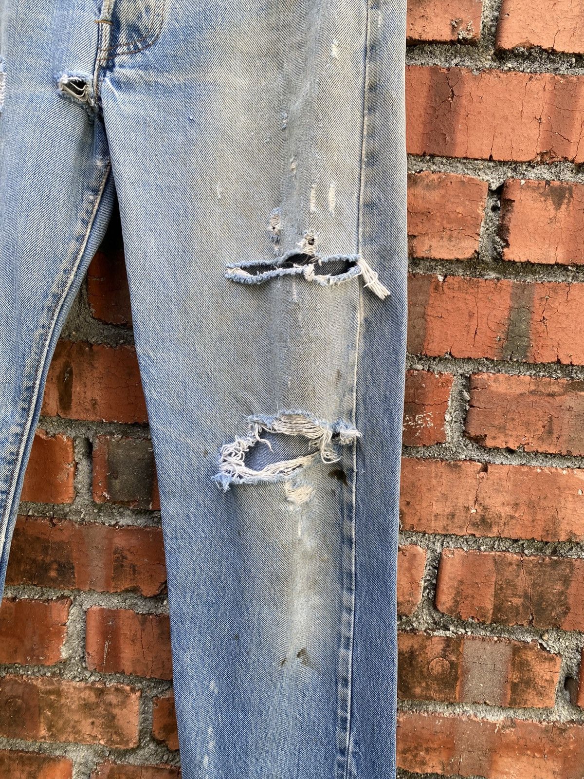Levi's Vintage Clothing W29x28 Vintage levi's 501 distressed ripped redline #524 Size US 29 - 3 Thumbnail