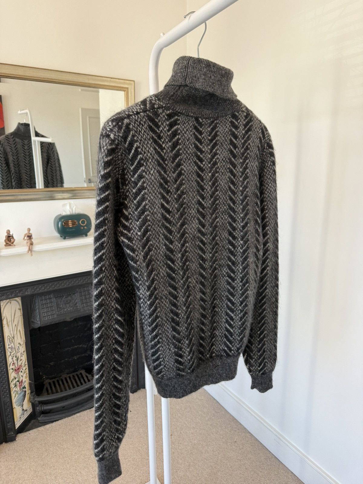 Saint Laurent Paris Saint Laurent Mohair Grey Turtle Neck Sweater Size US XS / EU 42 / 0 - 5 Thumbnail