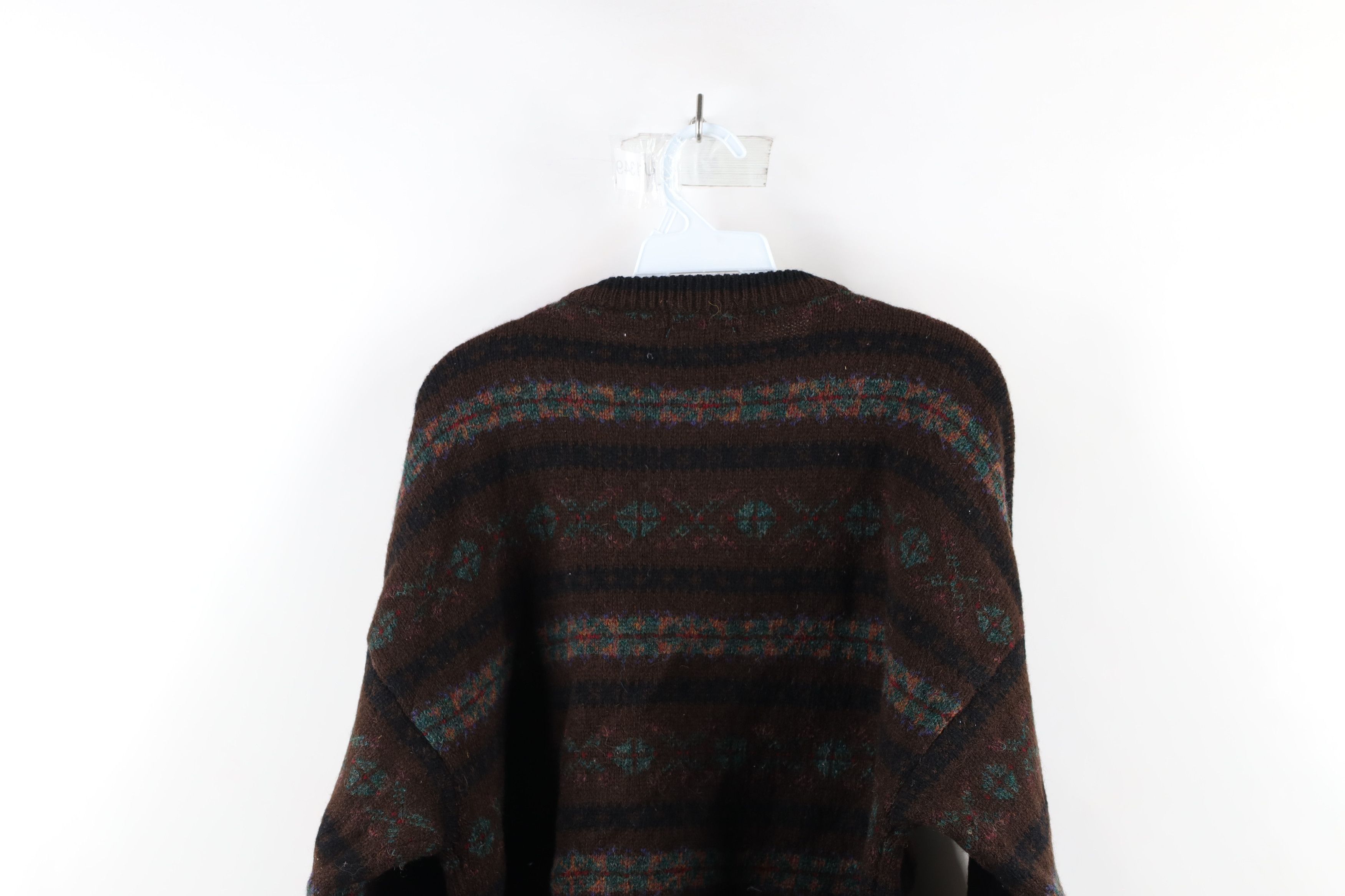 Vintage Vintage 90s Streetwear Fair Isle Wool Knit Crewneck Sweater Size US XL / EU 56 / 4 - 7 Thumbnail