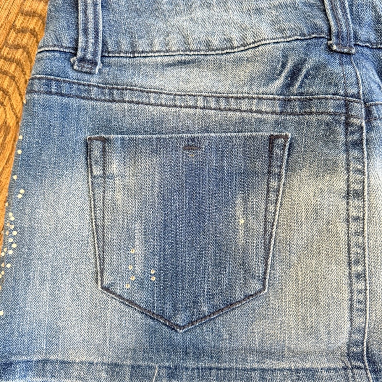 Other Vintage Micro Mini denim Skirt rhinestone Women's Small 90s Size 28" / US 6 / IT 42 - 3 Thumbnail