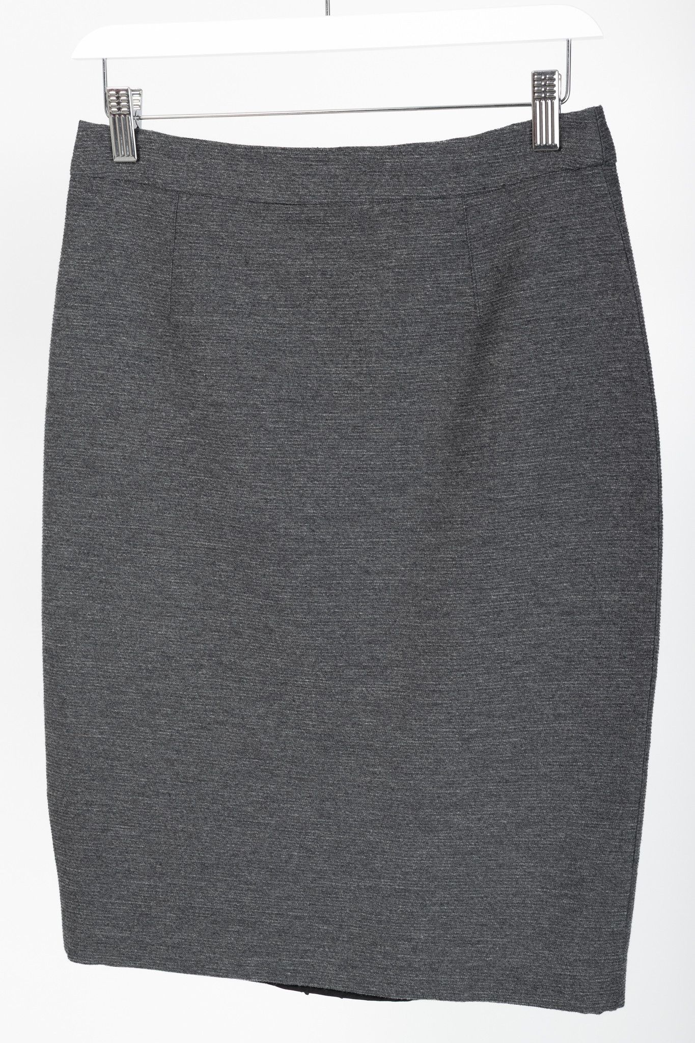 Lanvin Lanvin AW/14 Dark Grey Wool-Blend Grosgrain Pencil Skirt Size 26" / US 2 / IT 38 - 3 Thumbnail