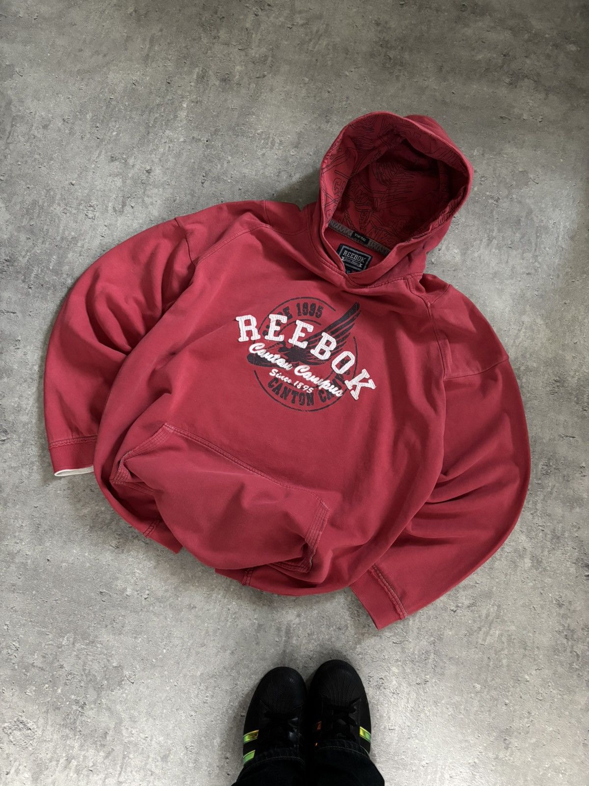 Reebok Reebok Red Vintage Drop Hoodie XXL Streetwear Size US XXL / EU 58 / 5 - 2 Thumbnail