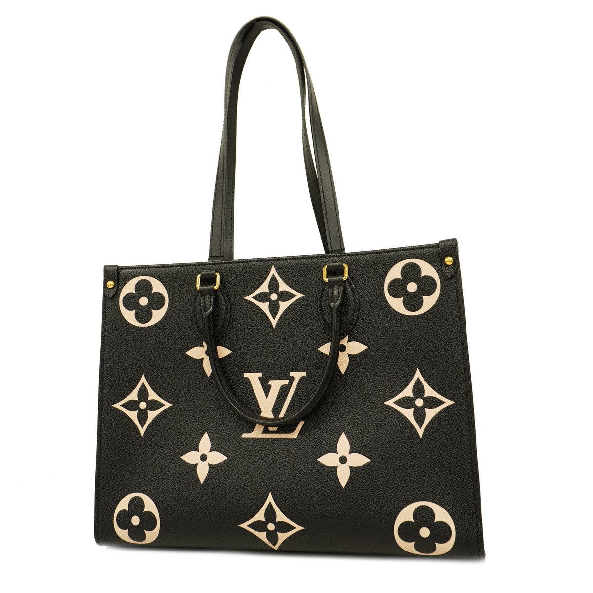 Louis Vuitton Monogram Empreinte On The Go MM Beige Black