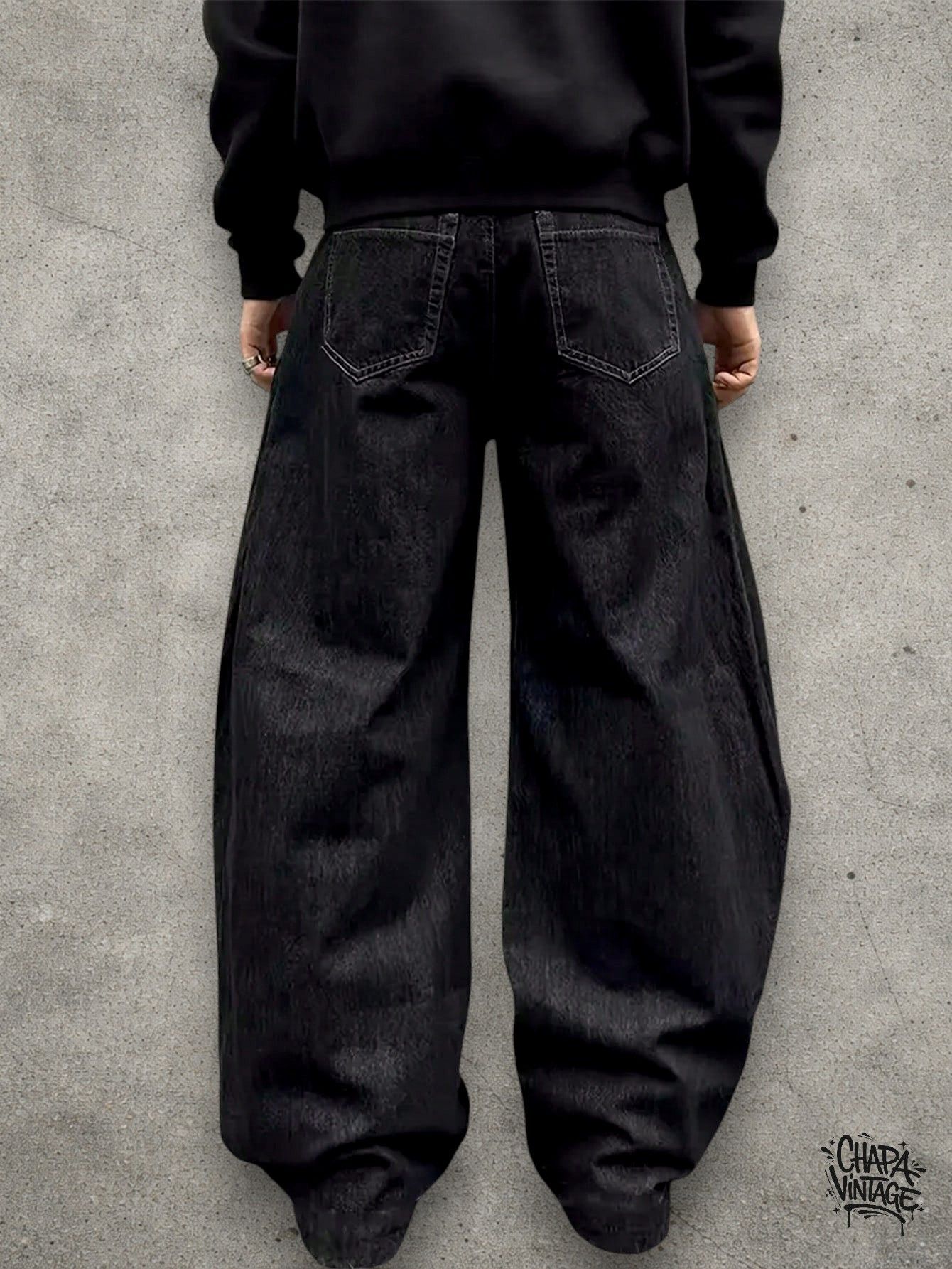 Vintage Baggy dark blue jeans Size US 32 / EU 48 - 4 Thumbnail