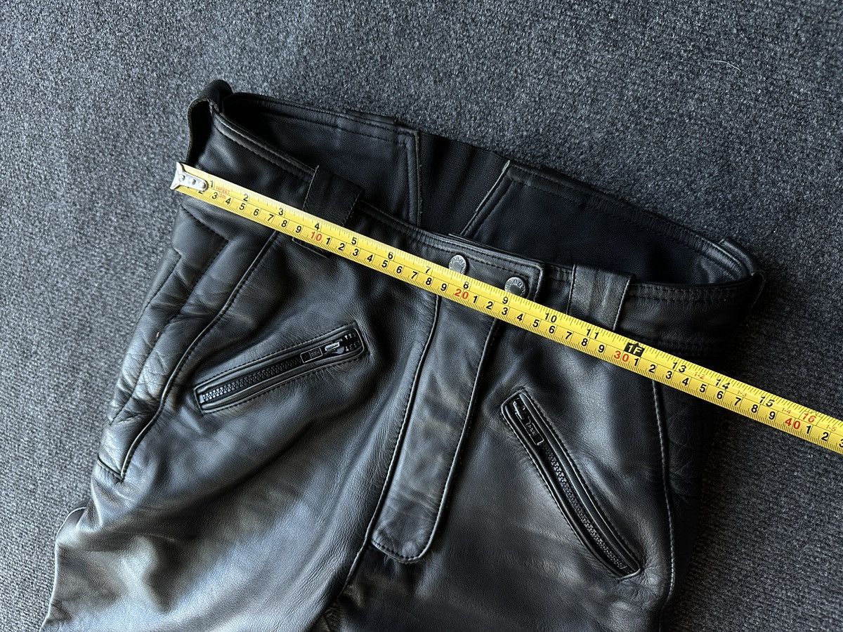 Leather 🚨GRAIL LEATHER PANTS RACING VNTG Cowboy Biker Leather Pants Size US 27 - 20 Thumbnail