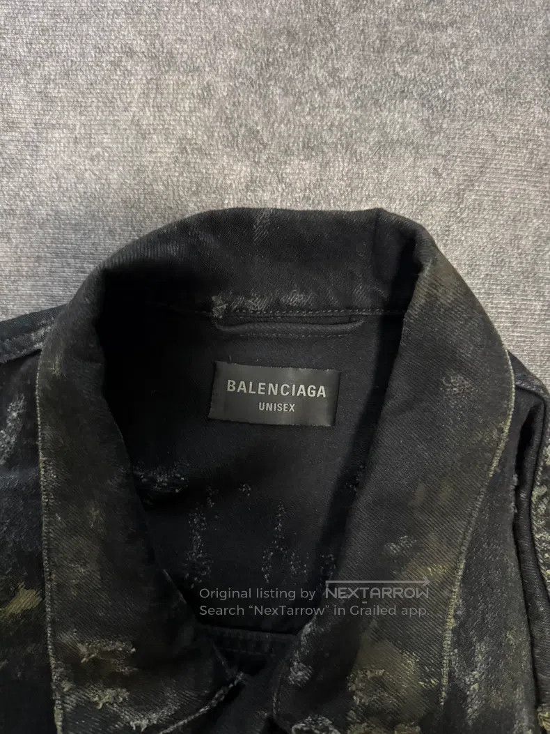 Balenciaga Balenciaga Mud Stained Destroyed Denim Jacket Size US S / EU 44-46 / 1 - 3 Thumbnail