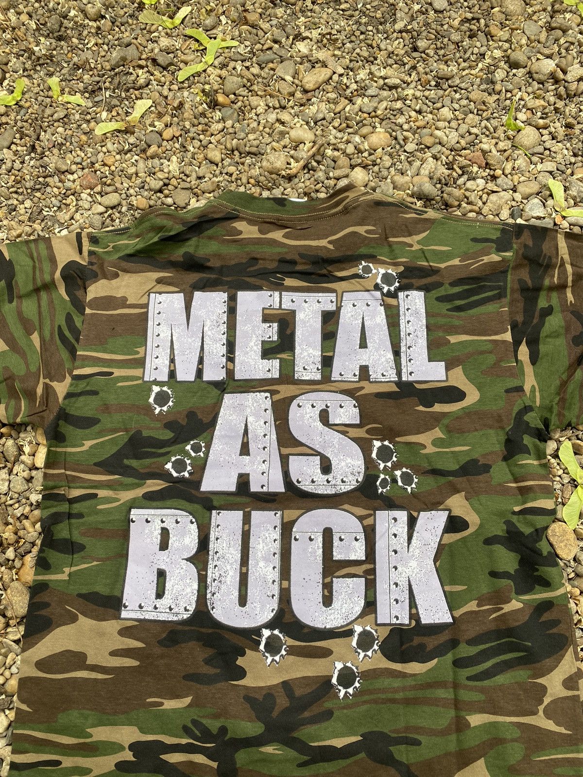 Band Tees × Vintage Vintage war Of Ages Metal as Buck Camo Rock T-Shirt Size US L / EU 52-54 / 3 - 6 Thumbnail
