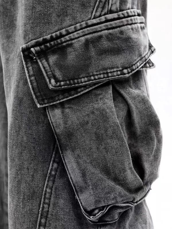 VIBE Retro washed distressed stacked cargo jeans Size US 32 / EU 48 - 4 Thumbnail