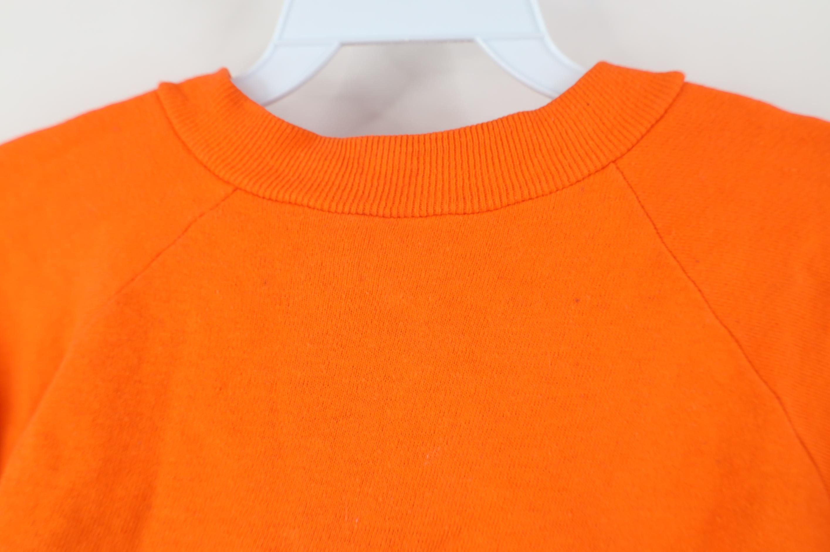 Vintage Vintage 70s Streetwear Blank Crewneck Sweatshirt Orange Size S / US 4 / IT 40 - 12 Thumbnail