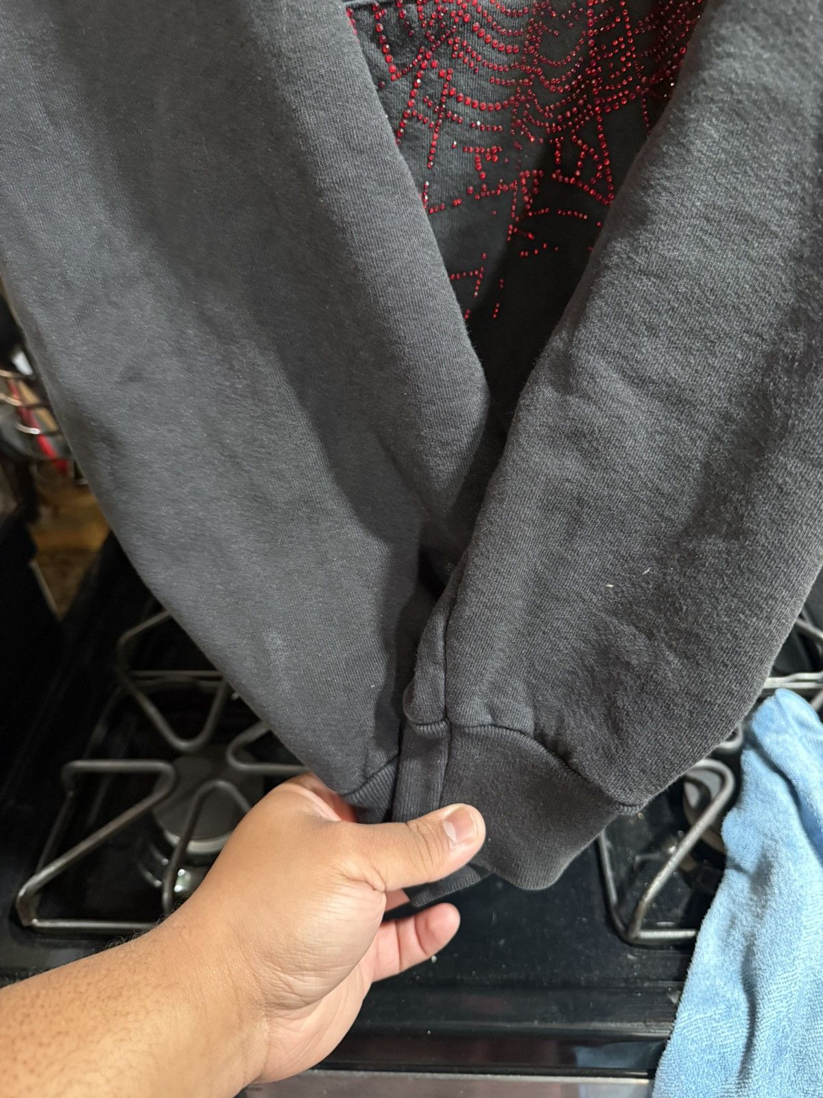 Sp5der Sp5der Rhinestone OG Web V2 Hoodie Size XL Size US XL / EU 56 / 4 - 3 Thumbnail