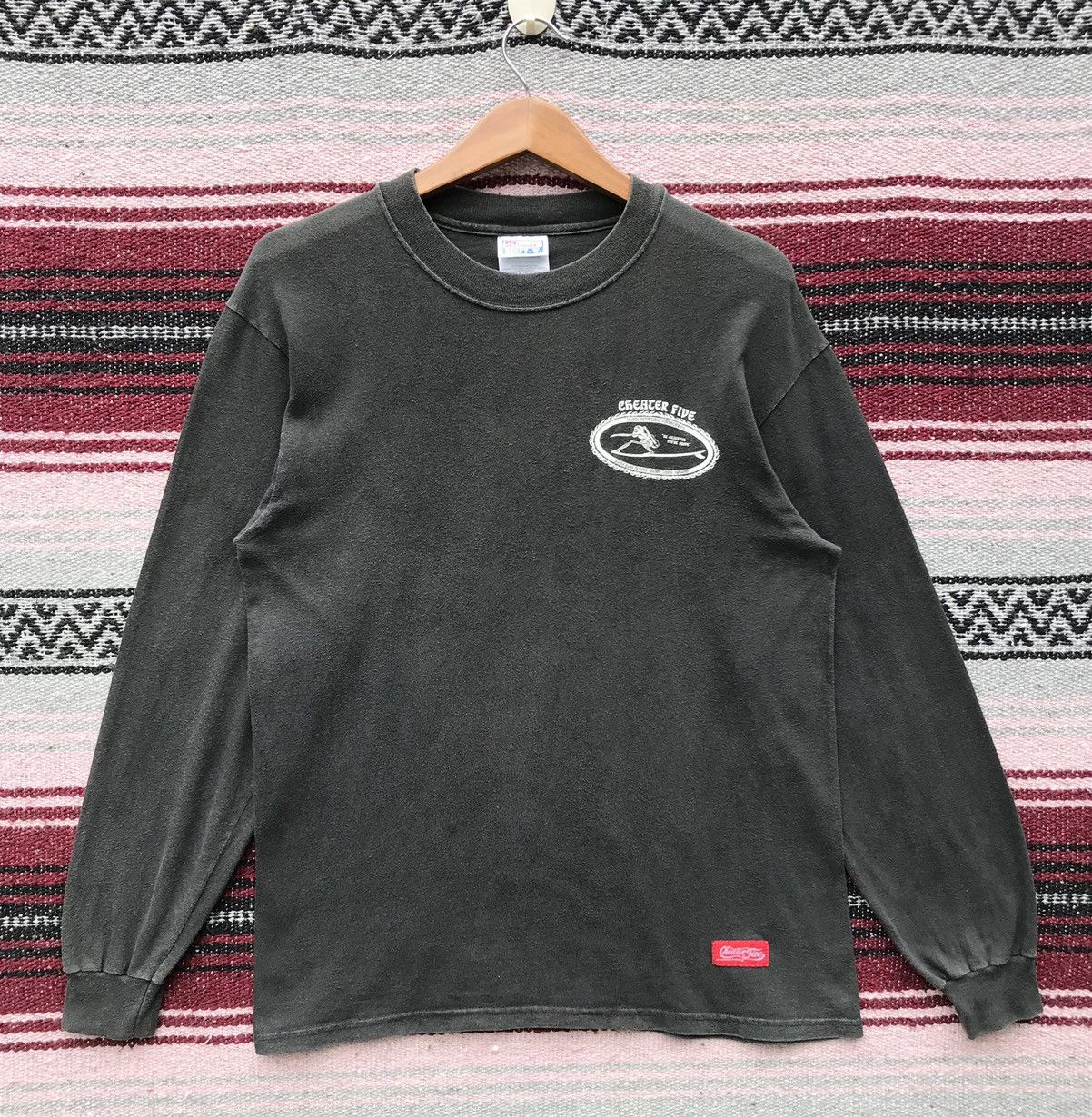 Vintage Y2K Vintage Cheater Five Surfboards Tee Long Sleeve SunFaded Size US M / EU 48-50 / 2 - 2 Thumbnail