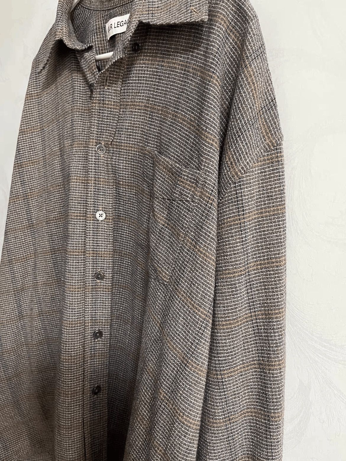 Our Legacy Our Legacy Sz 46 Our Legacy Boxy Mix Woven Shirt Jacket-25 Size US S / EU 44-46 / 1 - 2 Thumbnail