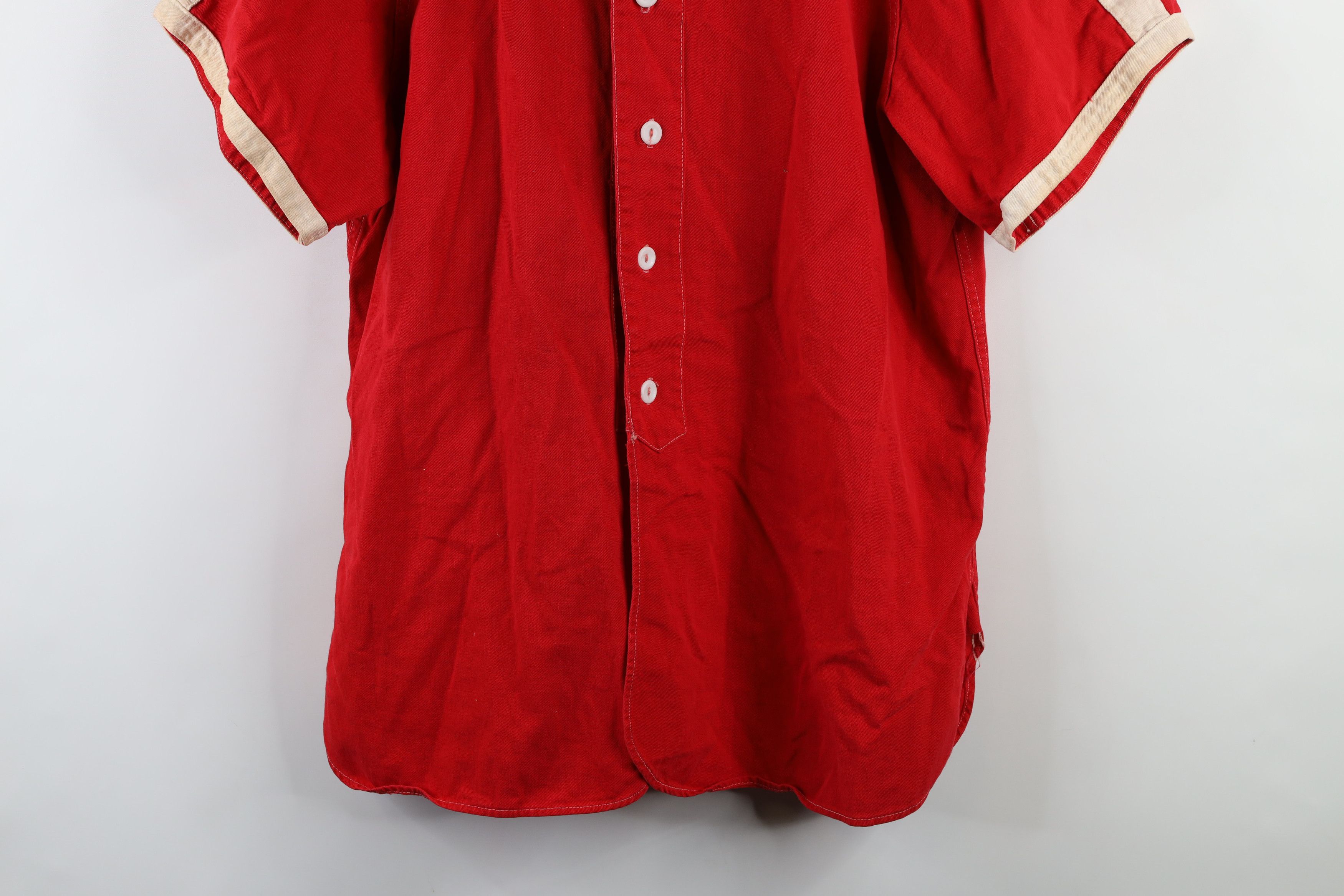 Vintage Vintage 40s 50s Salem Baseball Jersey Uniform Red USA Size US XL / EU 56 / 4 - 4 Thumbnail