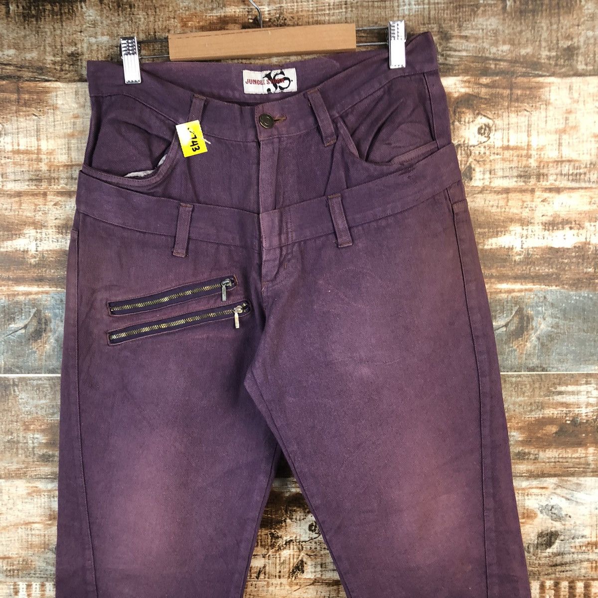 Japanese Brand DL Jungle Strom double waist rapper Purple Cargo Pants #C743 Size US 30 / EU 46 - 4 Thumbnail