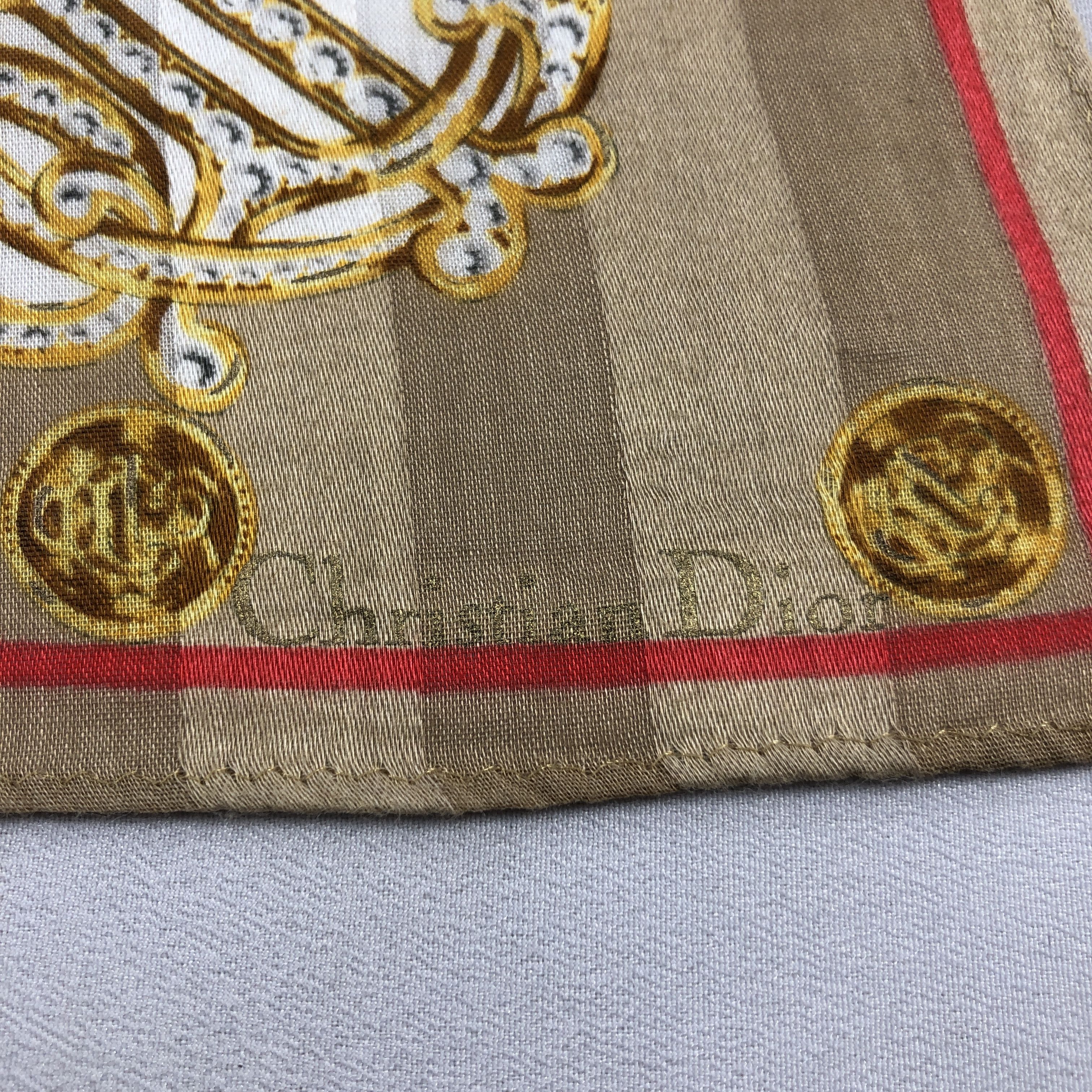 Christian Dior Monsieur Christian Dior Handkerchief Neckerchief Bandana H2844 Size ONE SIZE - 3 Thumbnail