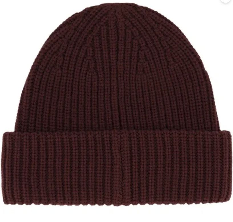 Allsaints AllSaints Travelling Rib Cuff Hat Beanie Tawny Port Red Size ONE SIZE - 4 Thumbnail