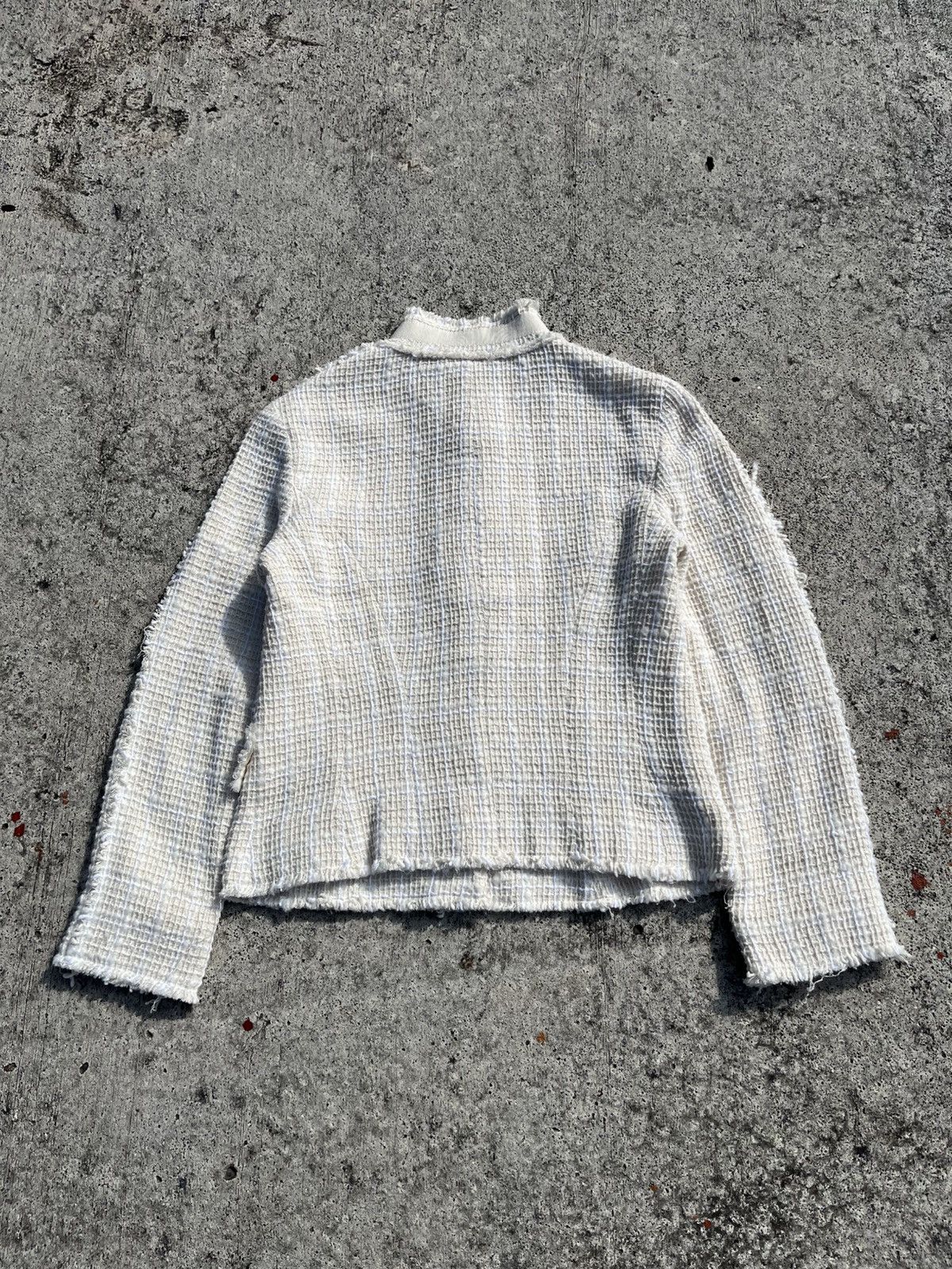Pringle Of Scotland Pringle of Scotland Keegan Fringe Cropped Textured Jacket Size S / US 4 / IT 40 - 7 Thumbnail