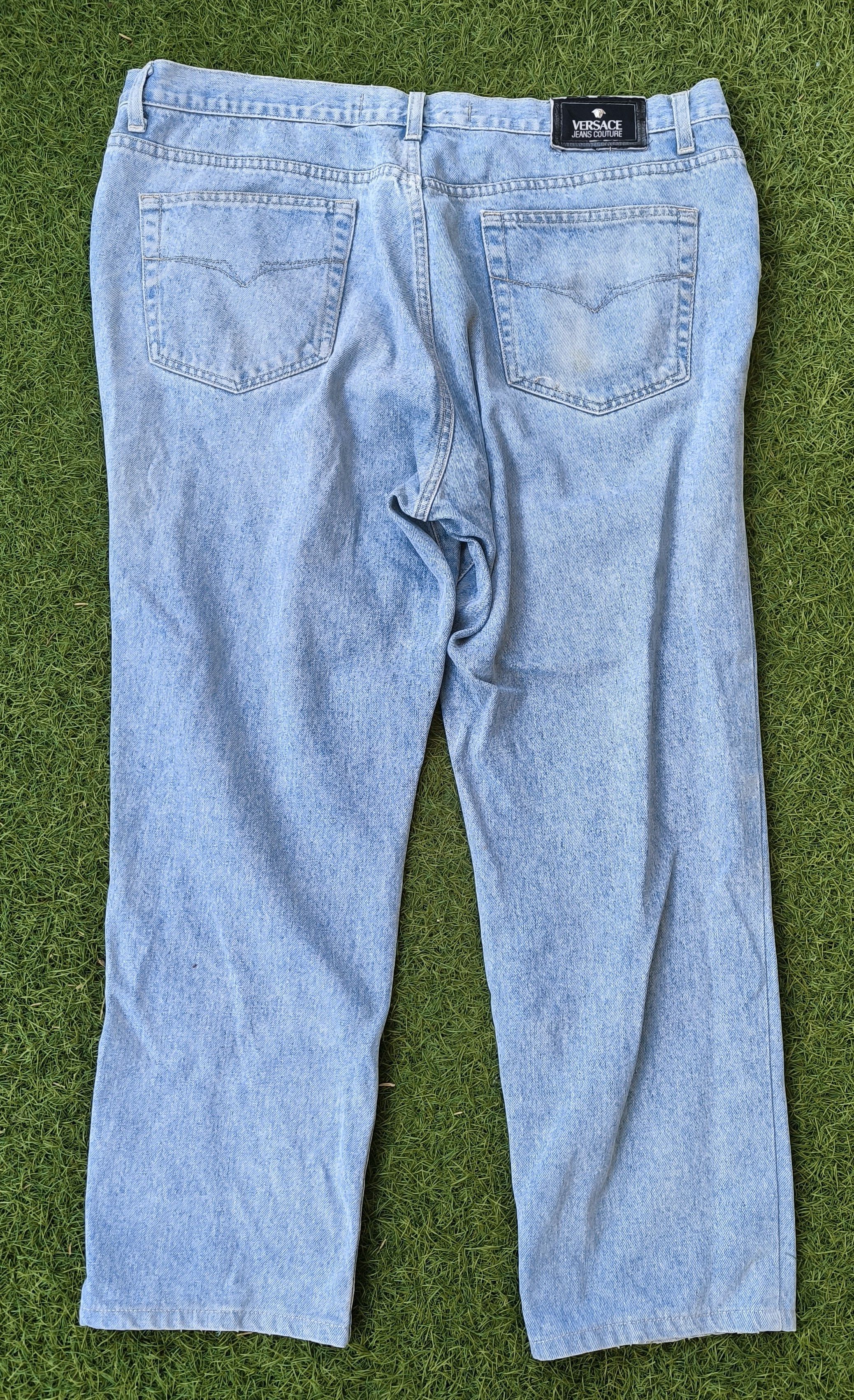 Versace Jeans Couture Vintage 90's Versace Jeans Couture Light Wash Denim Jeans Size US 44 / EU 60 - 9 Thumbnail