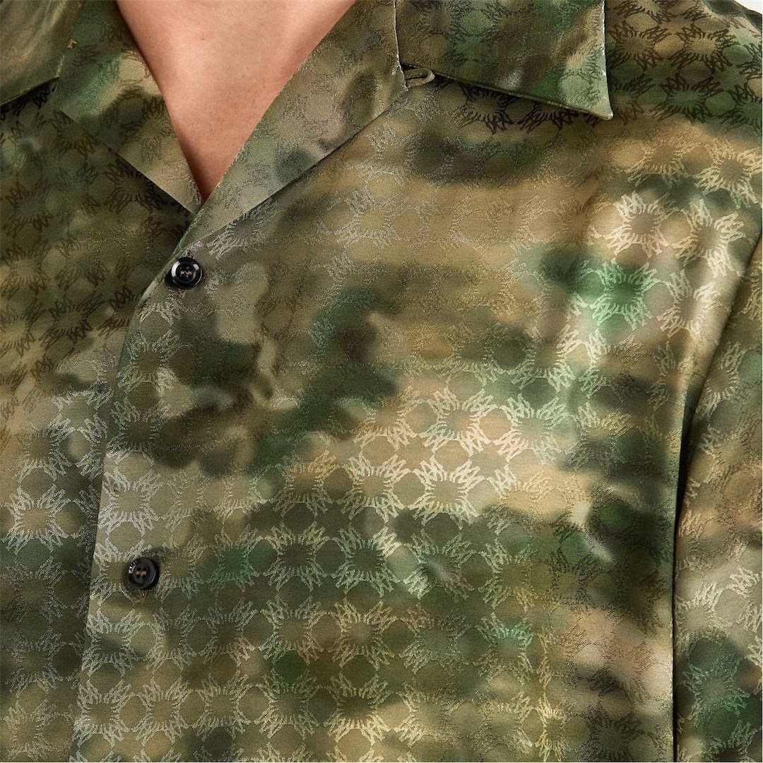 Amiri os11x0326 MA Camo Short Sleeve Bowling Shirt in Multicolor Size US S / EU 44-46 / 1 - 4 Thumbnail