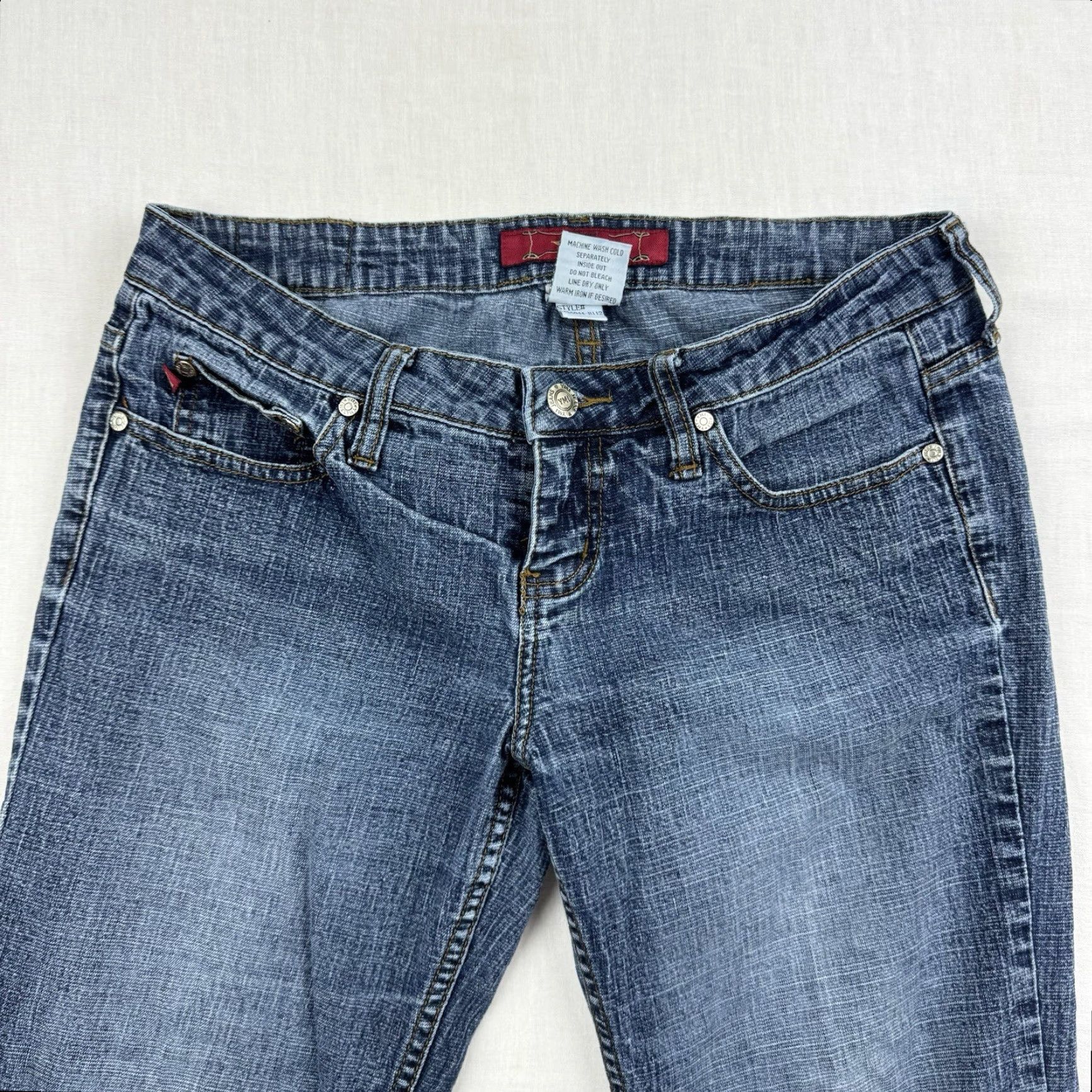 Vintage Vintage YMI Jeans Womens 7 Blue Low Rise Boot Cut Y2K Hipster Punk Grunge Size 28" / US 6 / IT 42 - 5 Thumbnail