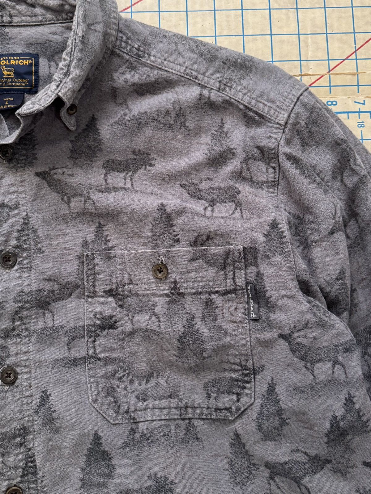 Other × Woolrich Woolen Mills Vintage Woolrich Elk Motif Button Up Shirt Mens Size Large Size US L / EU 52-54 / 3 - 4 Thumbnail
