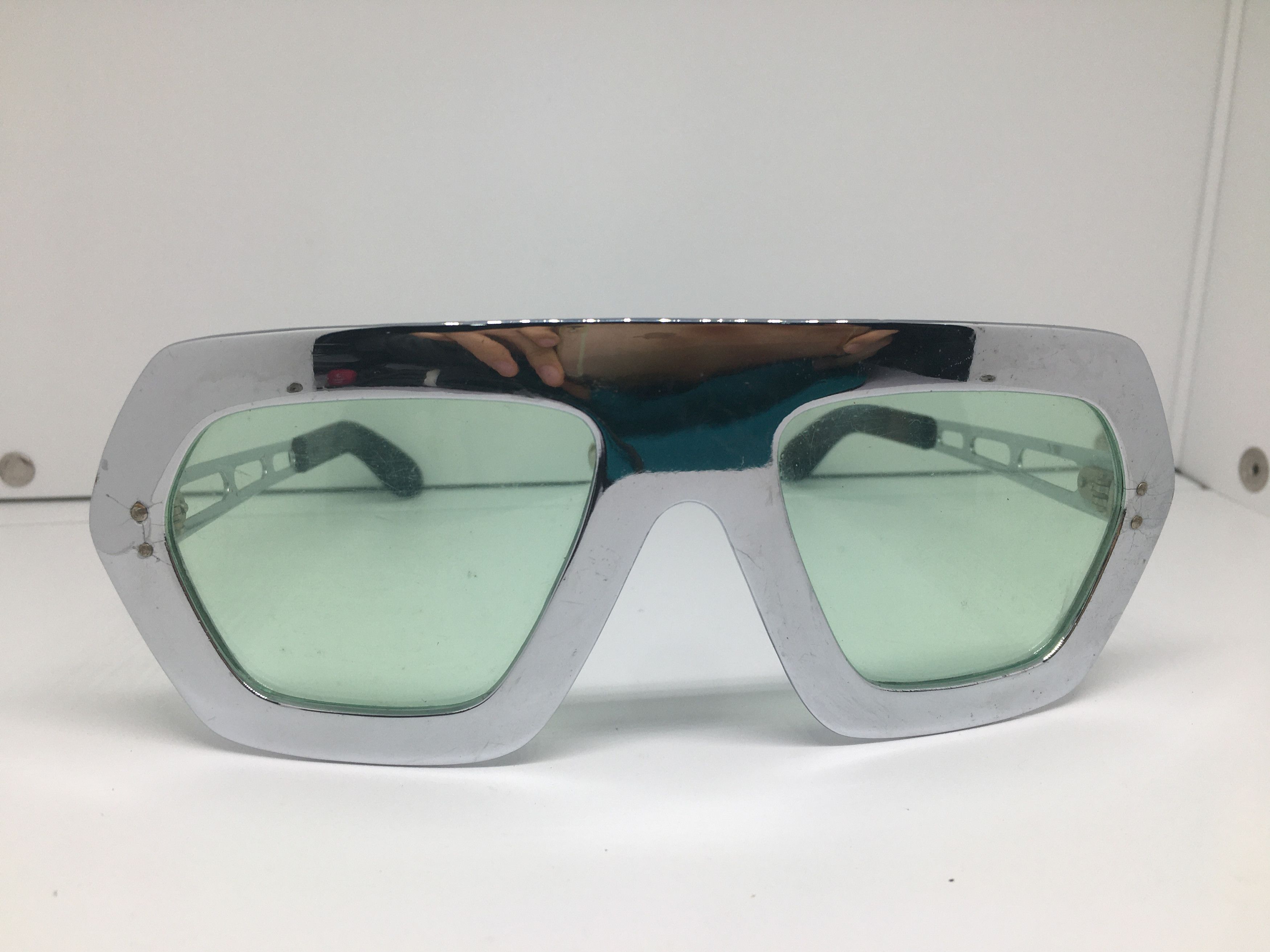 Vintage '69 MOD SWANK FRANCE CHROME ELVIS PRESLEY ERA SUNGLASSES Size ONE SIZE - 4 Thumbnail