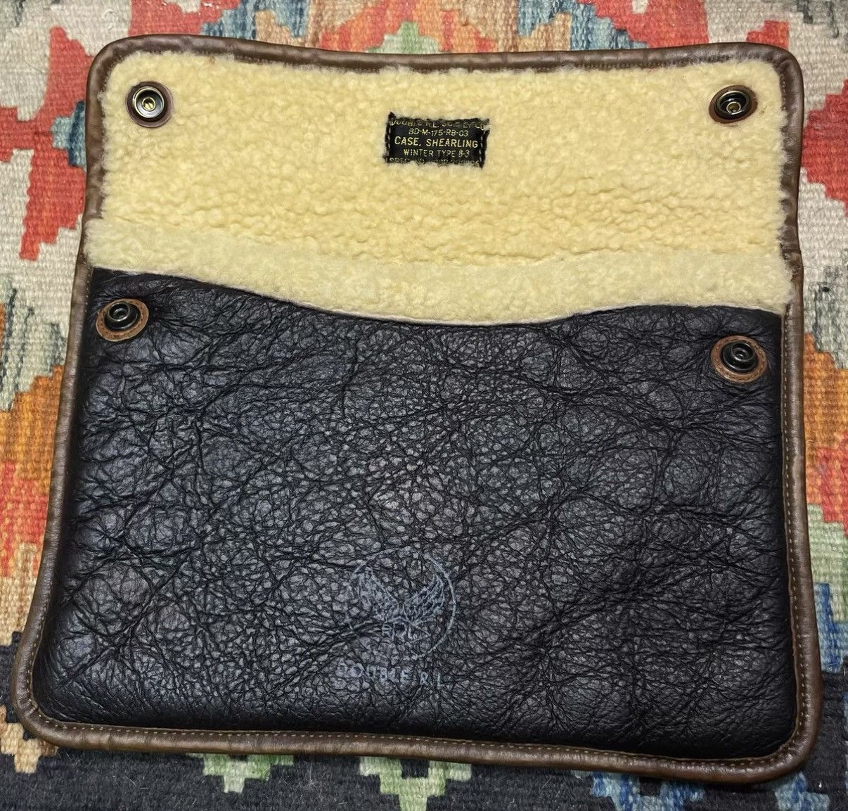 RRL Ralph Lauren RRL Ralph Lauren Double RL Shearling B3 Clutch Bag K22 Size ONE SIZE - 2 Thumbnail