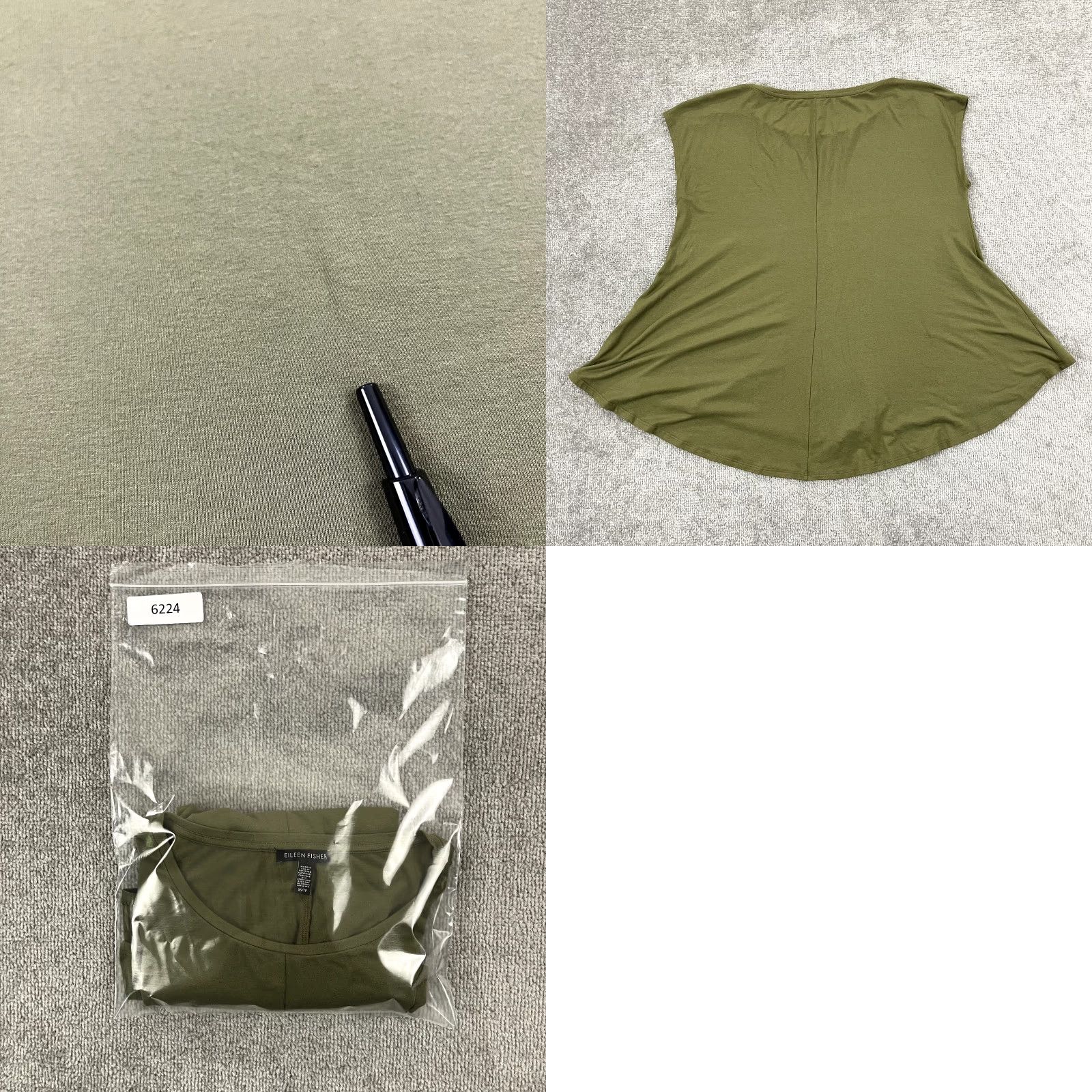 Eileen Fisher EILEEN FISHER Shirt Womens XS Green Oversized Sleeveless Blouse Top Viscose Size XS / US 0-2 / IT 36-38 - 8 Thumbnail