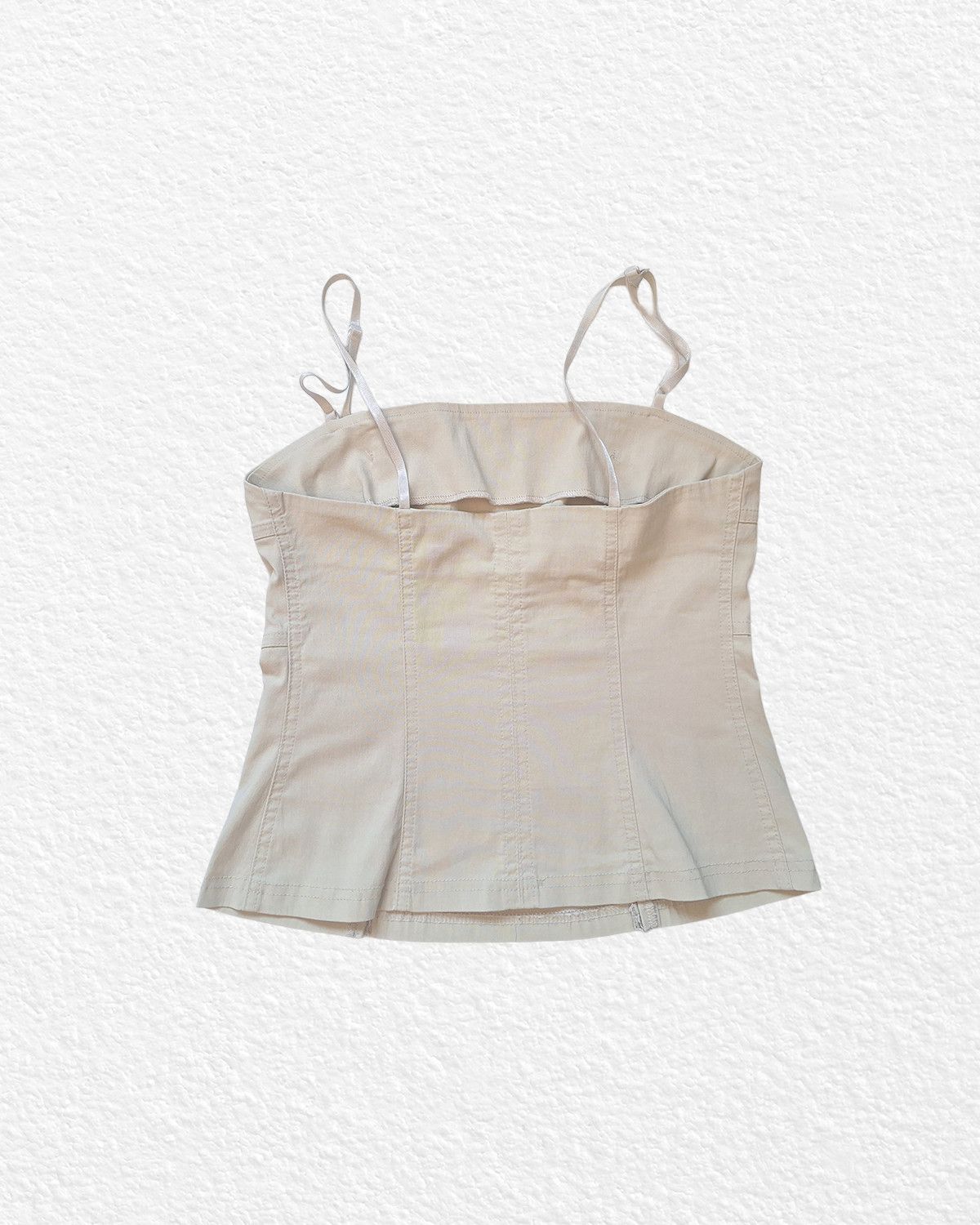 Vintage Beige Cotton Corset Size S / US 4 / IT 40 - 2 Thumbnail
