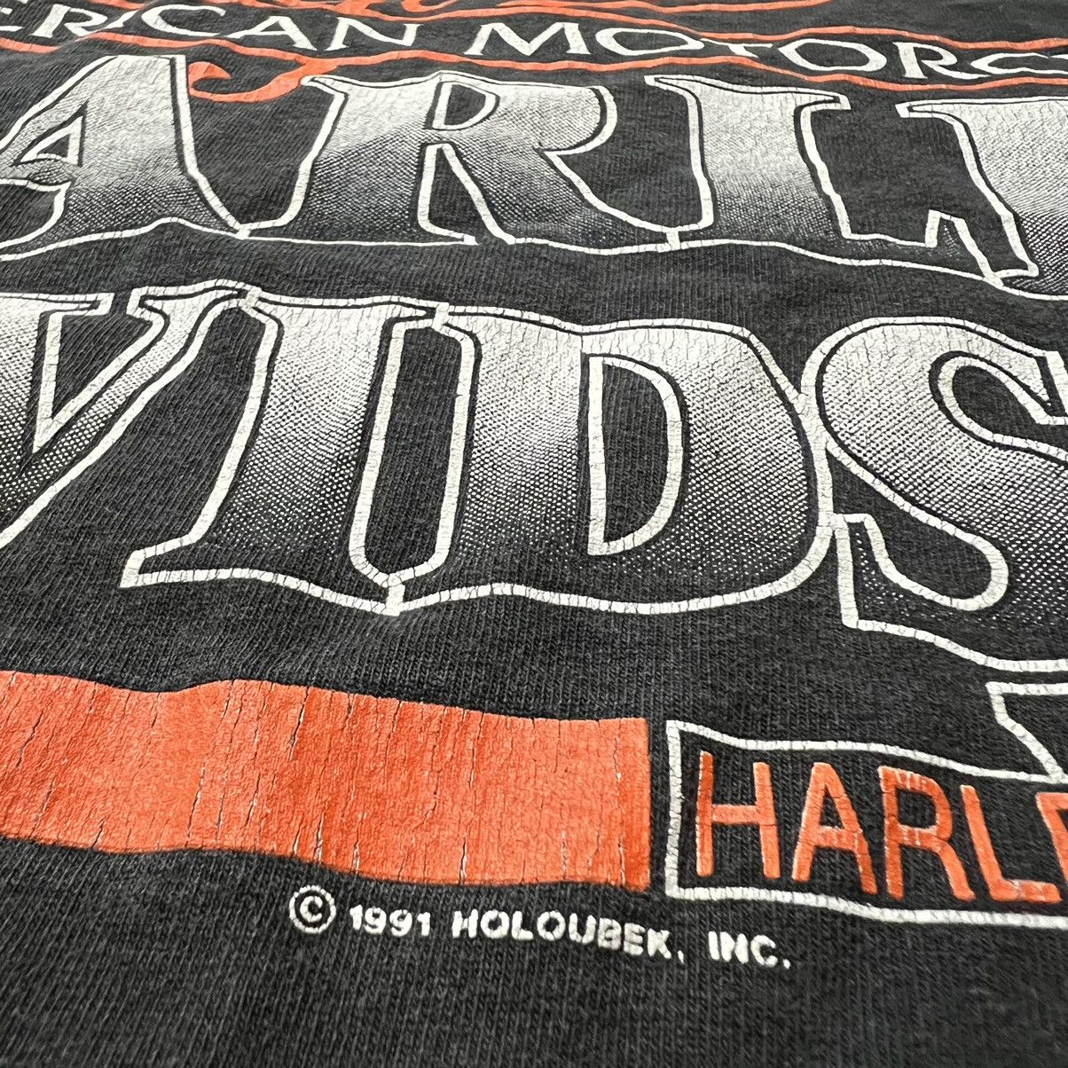Harley Davidson × Vintage Vintage 1991 Harley Davidson 🇺🇸 California Motorcycle T-Shirt Size US XL / EU 56 / 4 - 4 Thumbnail