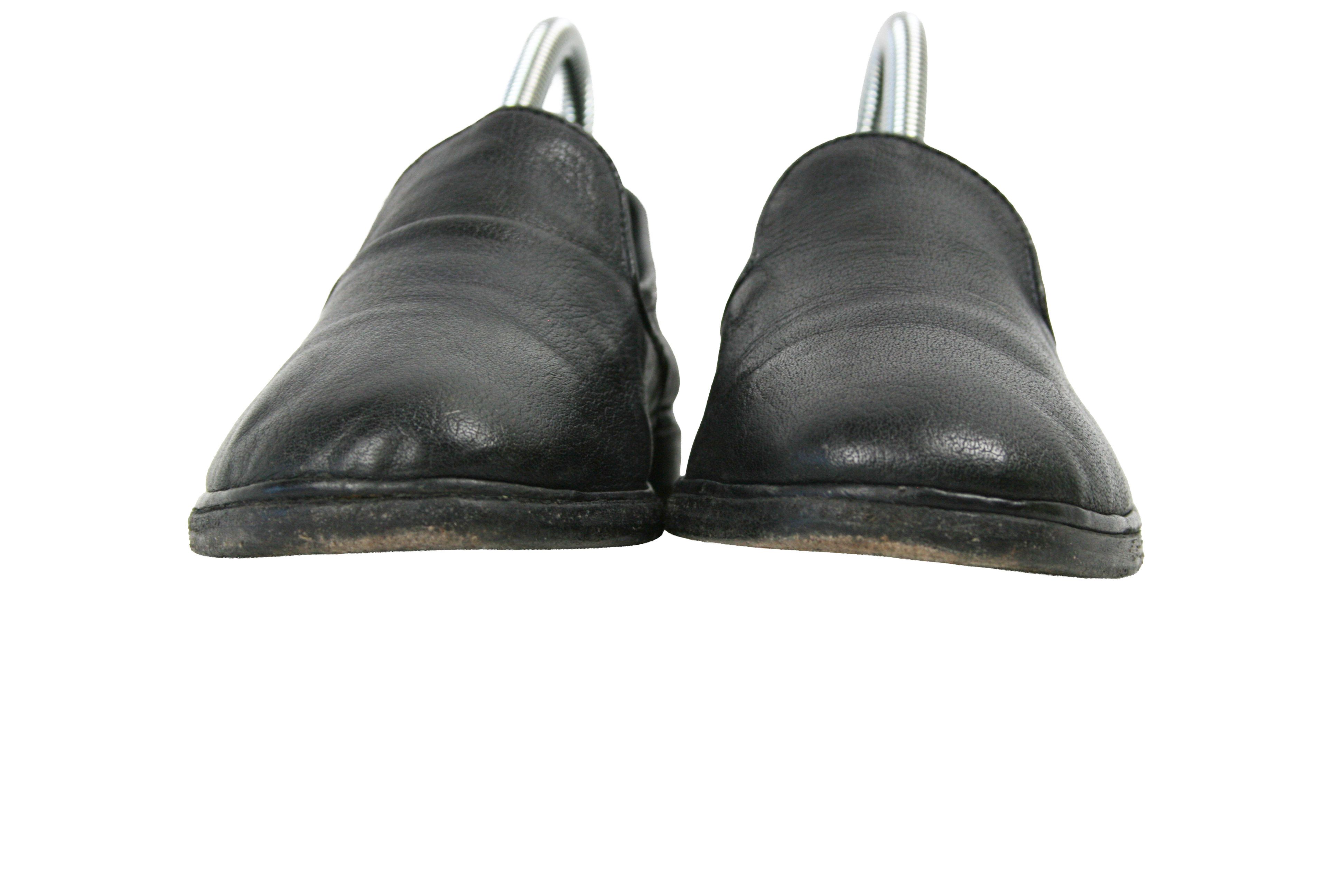 Elia Maurizi Avant Garde Leather Slip Ons Size US 7.5 / IT 37.5 - 4 Thumbnail