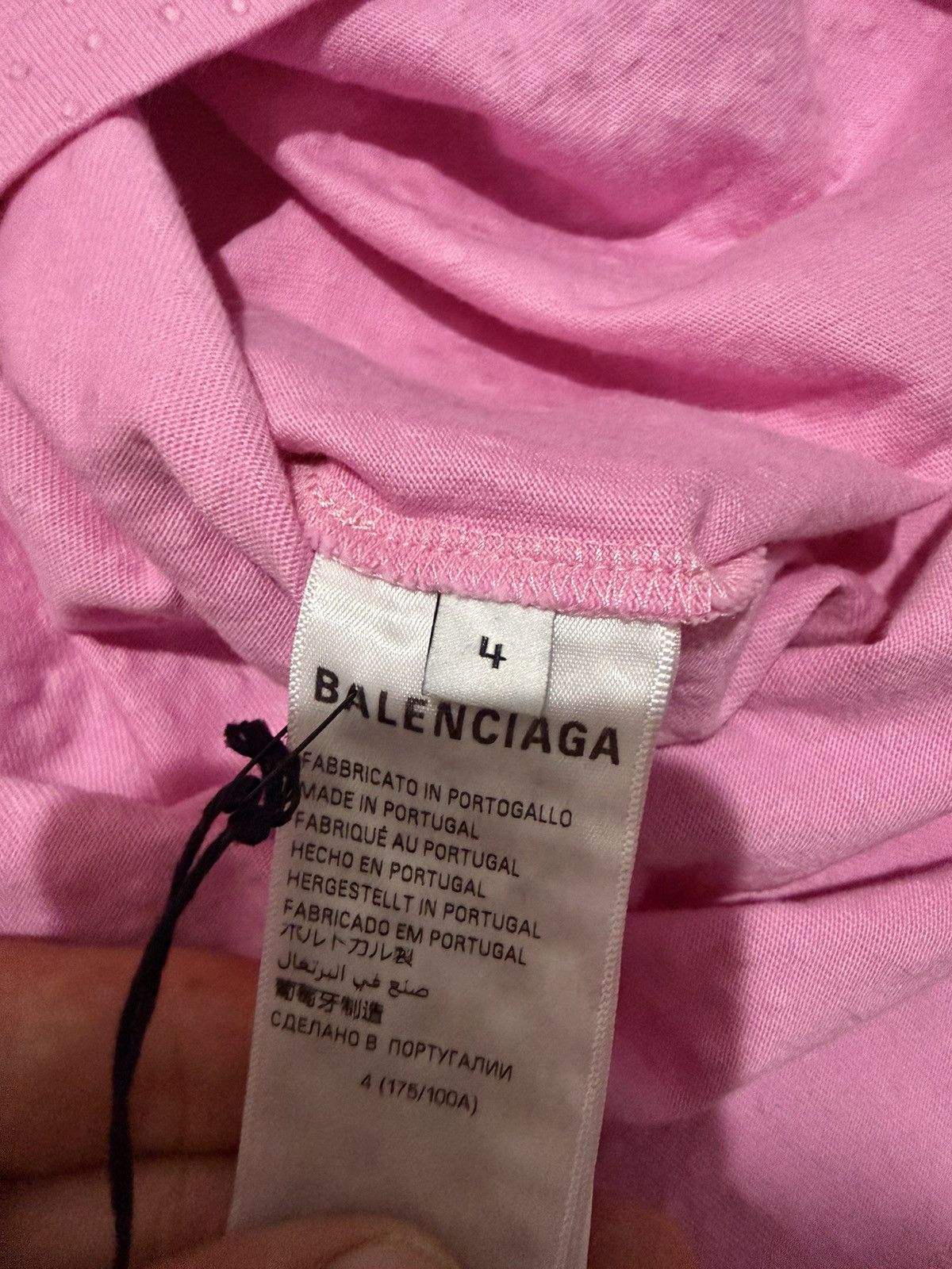Balenciaga Balenciaga pink Rhinestone Shirt Size US XL / EU 56 / 4 - 5 Thumbnail