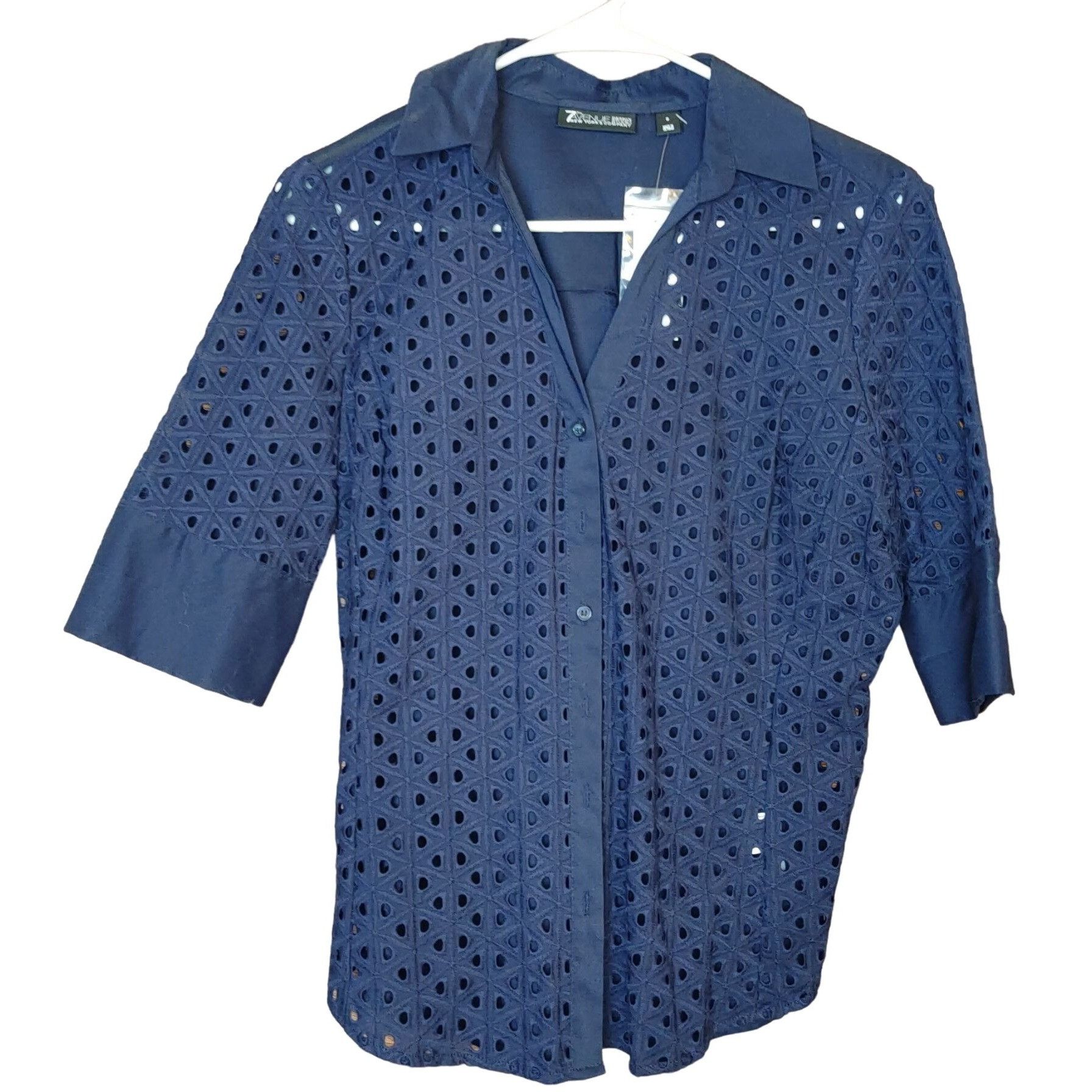 Other New York & Company 7th Avenue Design Studio Blue Button-up L Size S / US 4 / IT 40 - 1 Thumbnail
