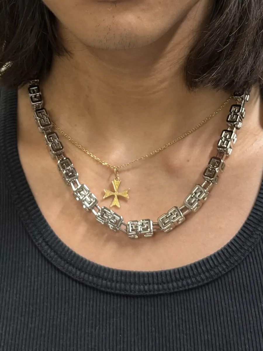 Givenchy Givenchy G Cube Silvery Necklace Size ONE SIZE - 2 Thumbnail