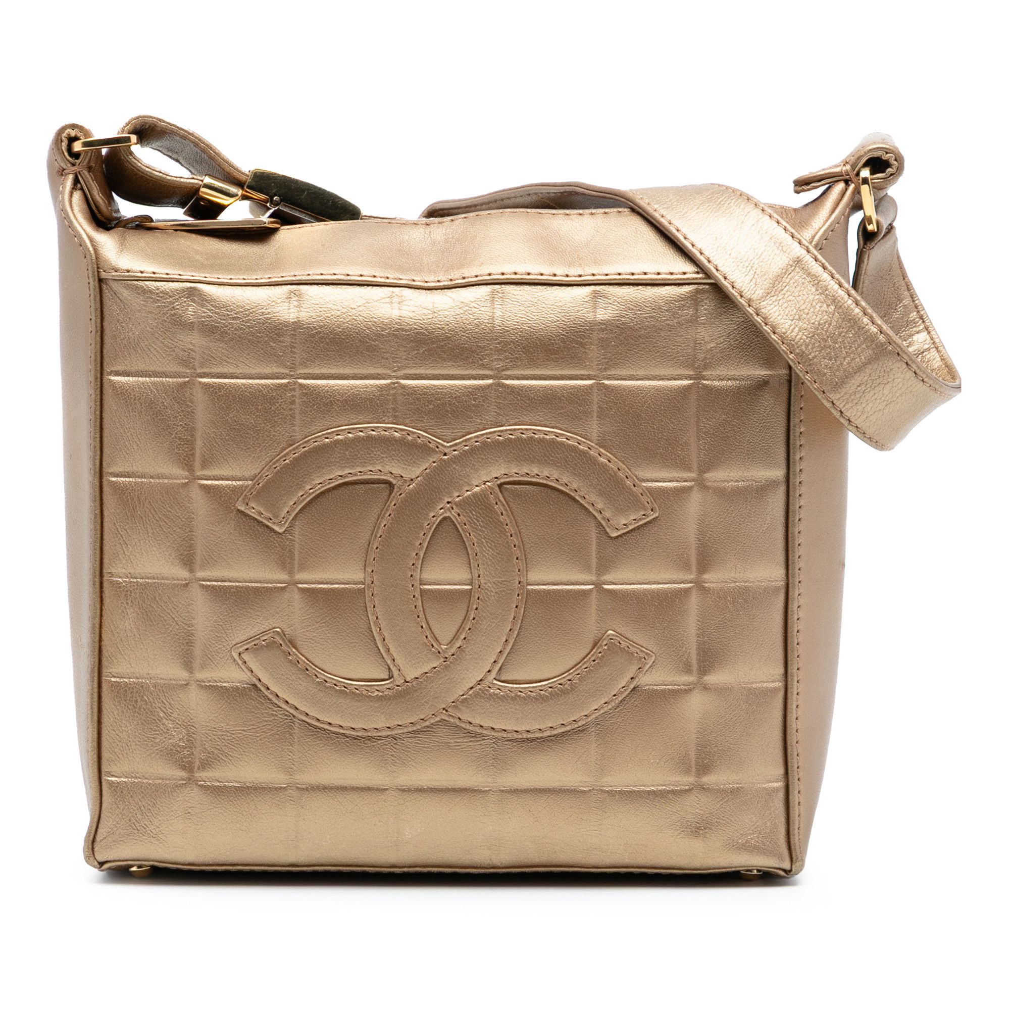 Chanel Chanel CC Chocolate Bar Metallic Lambskin Shoulder Bag Size ONE SIZE - 1 Thumbnail