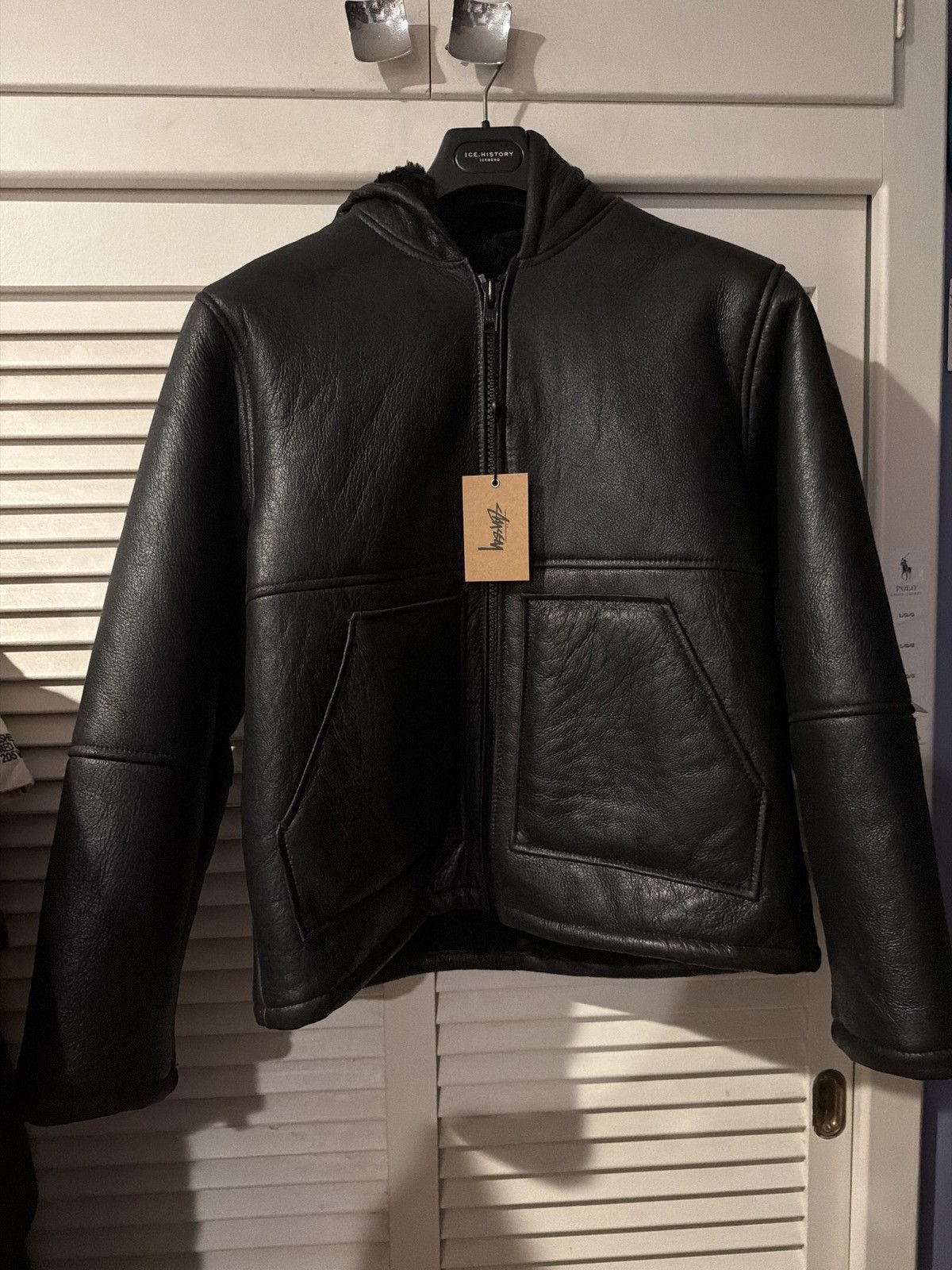 Stussy Small- Stussy X Goldie Metalheadz 30 Varsity Jacket Black