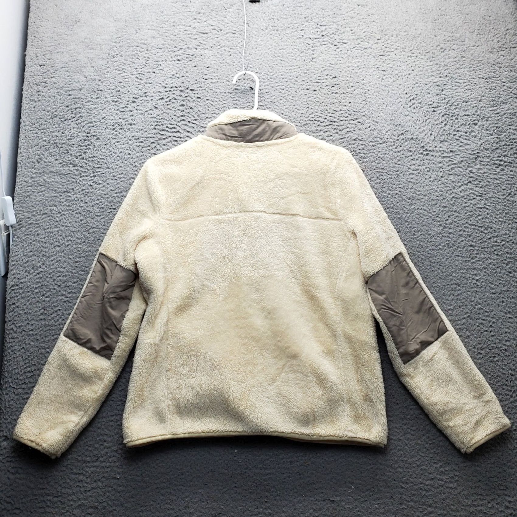 Vintage L.L. Bean Hi-Pile Fleece Jacket Womens Petite Small Tan Elbow Patch Full Zip Shirt Womens Size PS Tan Outdoor Pocket Zipper Vintage: No Size S / US 4 / IT 40 - 2 Thumbnail