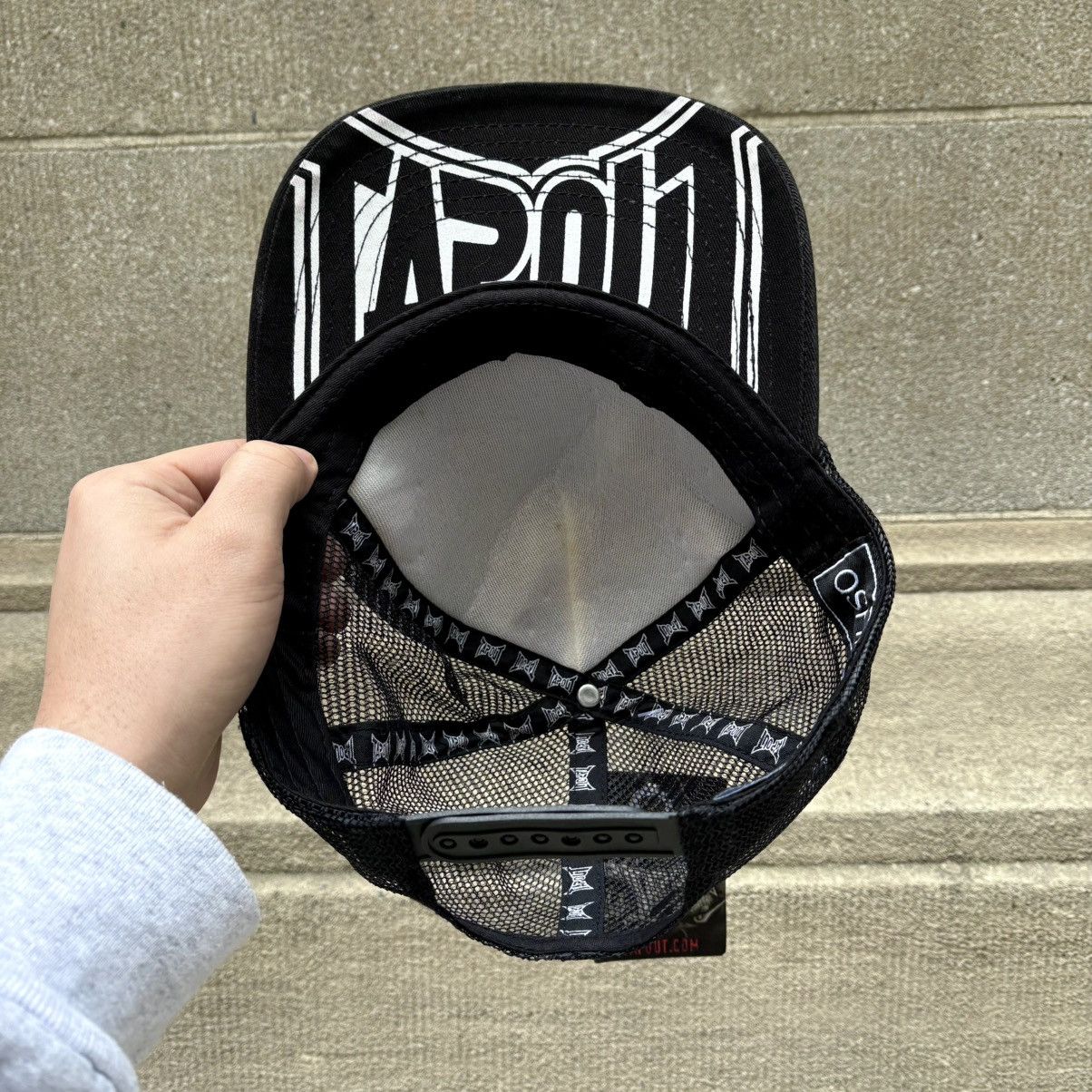 Tapout Tapout VTG Y2K black mesh deadstock trucker hat BNWT Size ONE SIZE - 4 Thumbnail