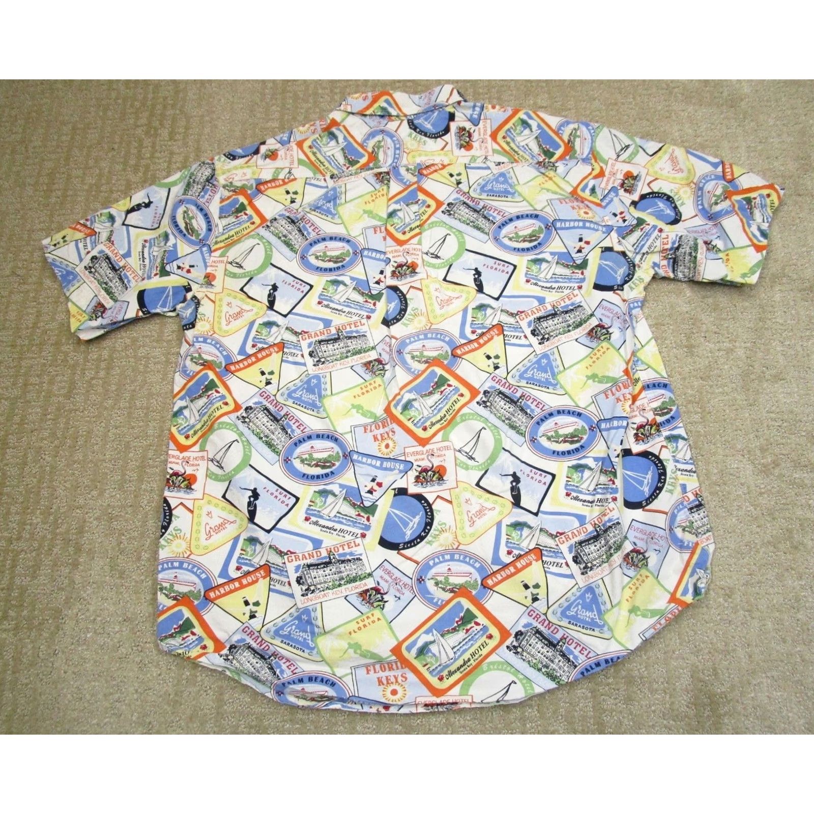 Tommy Hilfiger Tommy Hilfiger Button-Up Shirt Men XL White Nautical AOP VTG Beach Nautical Holiday Casual Travel 90s Mens Size US XL / EU 56 / 4 - 3 Thumbnail