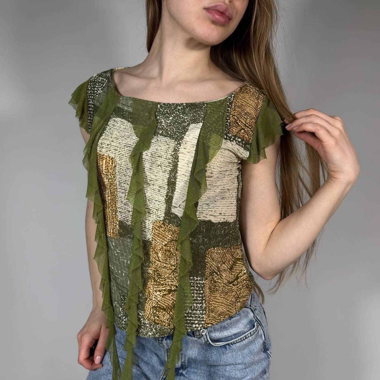 Vintage Vintage Y2K Mesh Retro Tank Top Size L / US 10 / IT 46 - 3 Thumbnail