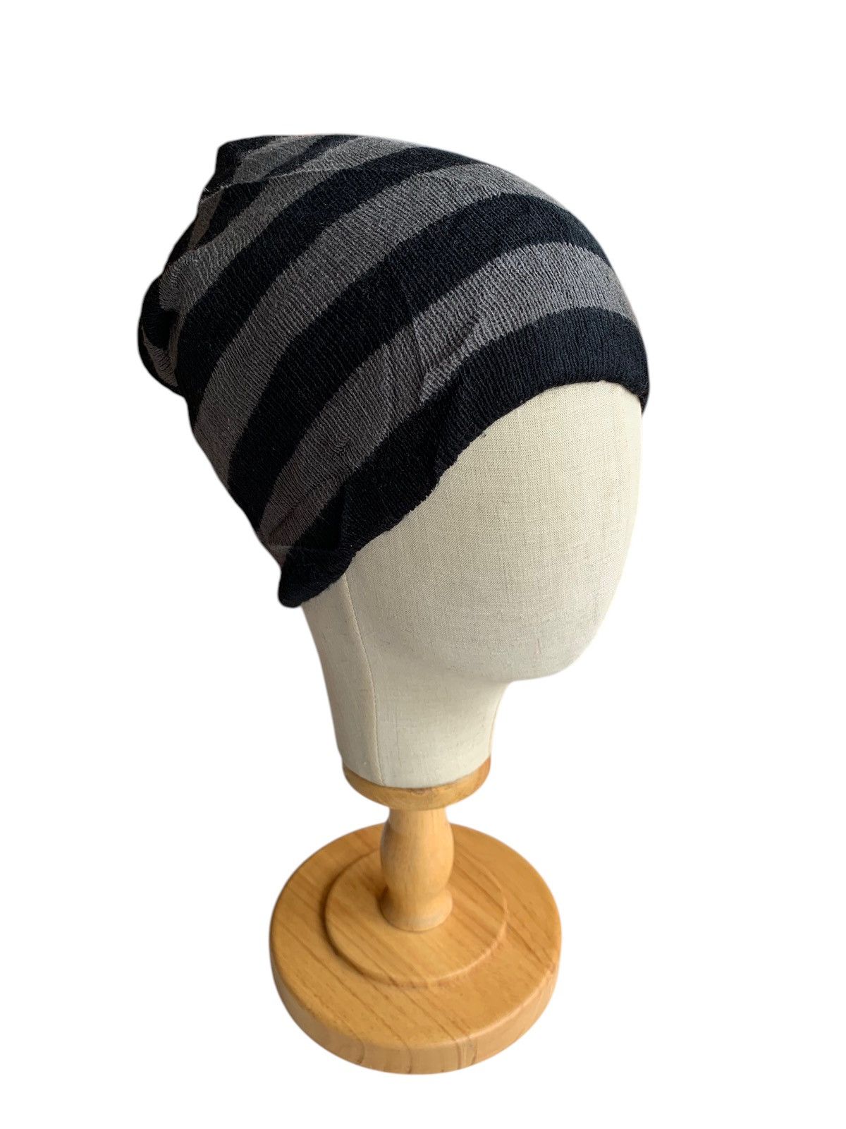 Japanese Brand × Kapital × Vintage Knitted Stripe Streetwear Style Winter sessions Beanie Hats Size ONE SIZE - 3 Thumbnail